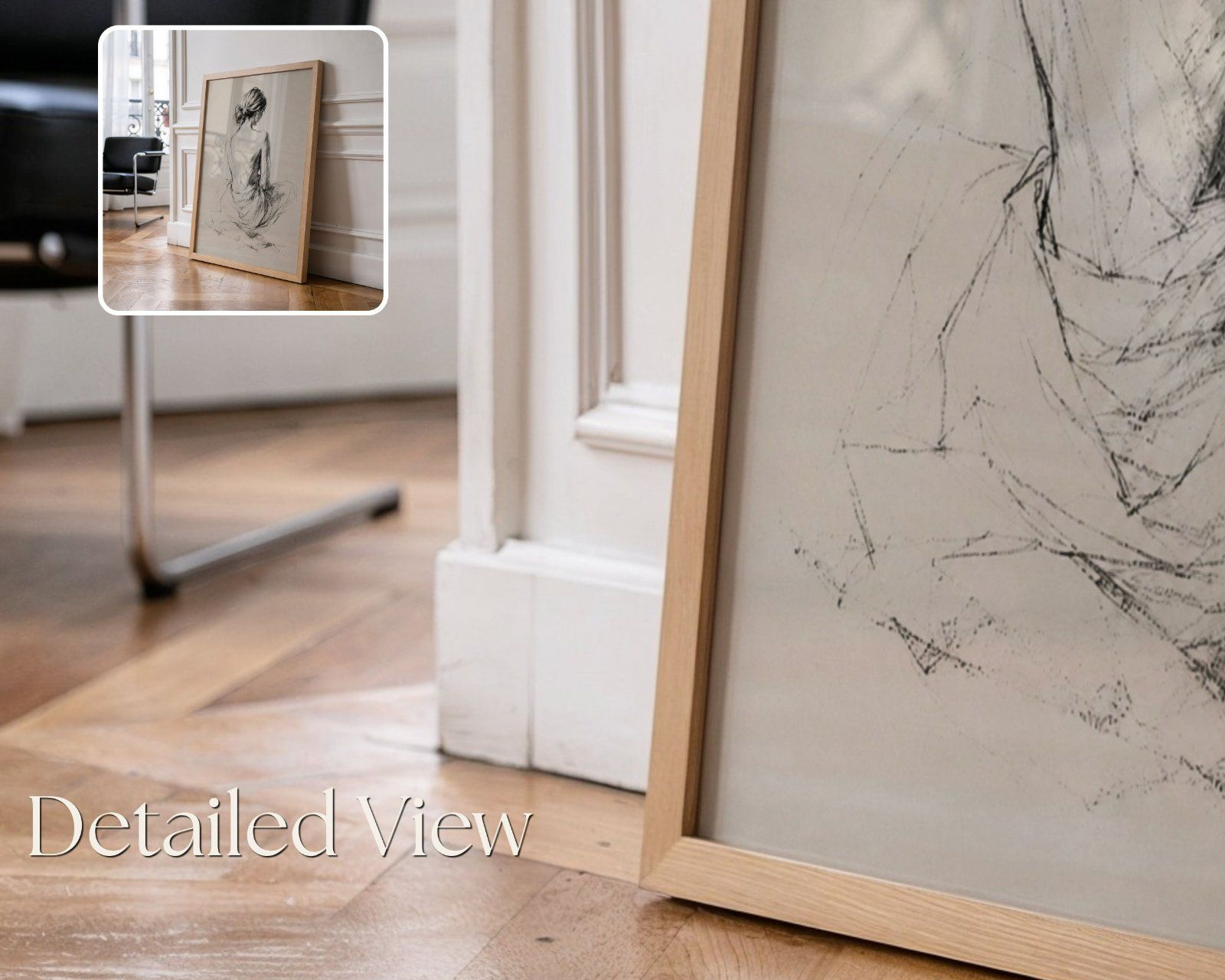3x4 Portrait Frame PSD, Vertical Poster Mockup, Glass Effect Frame, — image 3