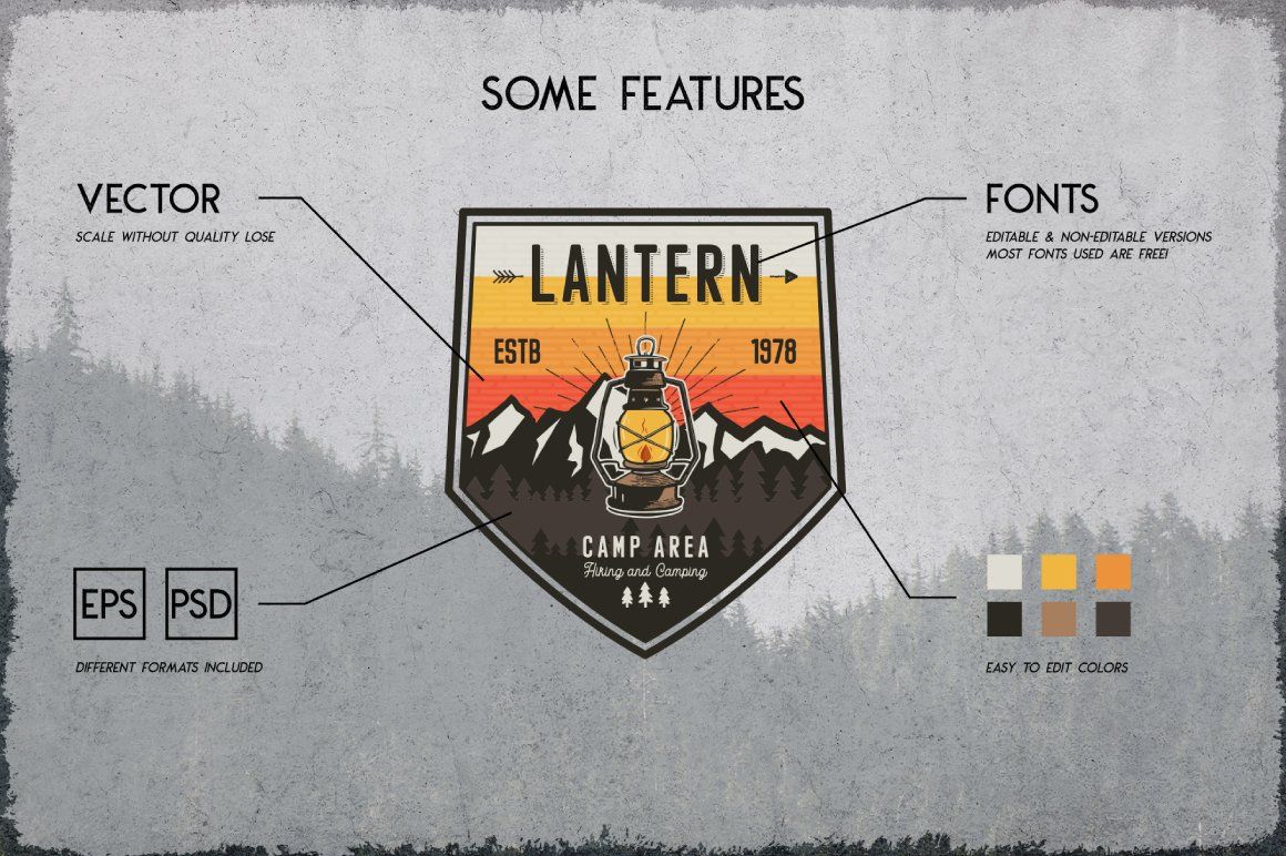 Retro Camp Badges / Stickers Vol.1 — image 10