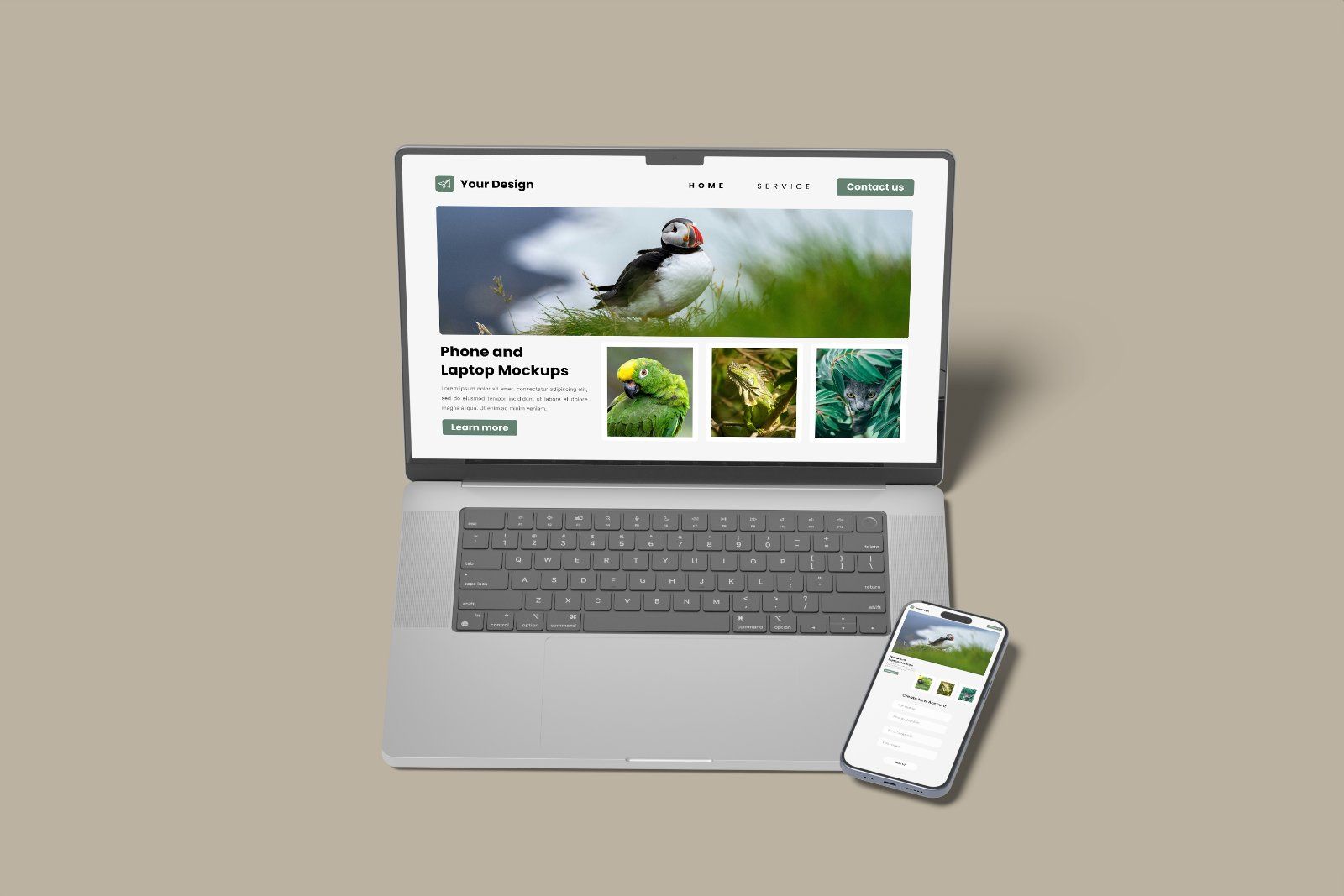 Laptop and Phone Screen Mockup — image 4