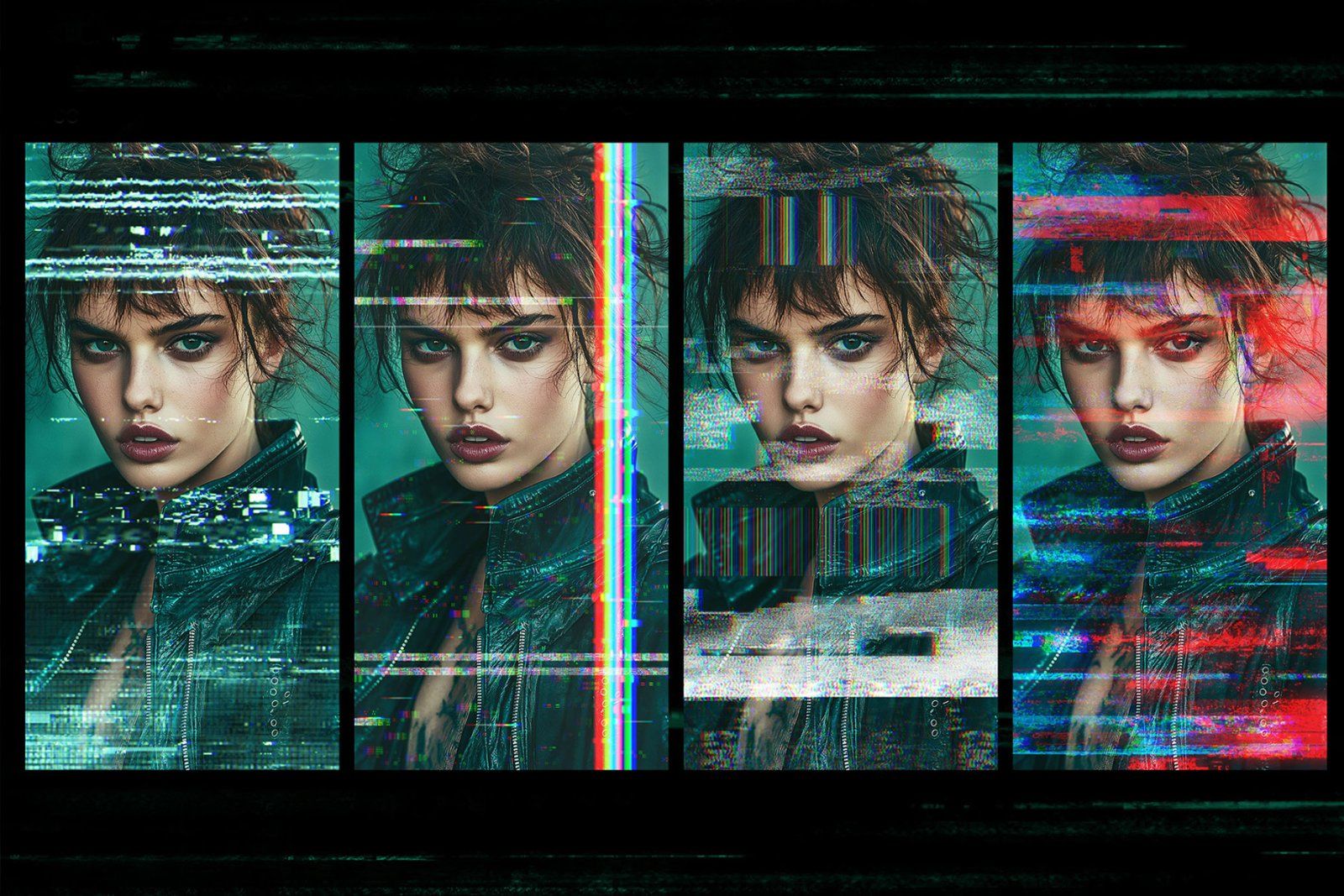 200 Glitch Photoshop Brushes, Glitch brush, Twitch brush, Photoshop brushes, Glitch Effect Stream — image 5