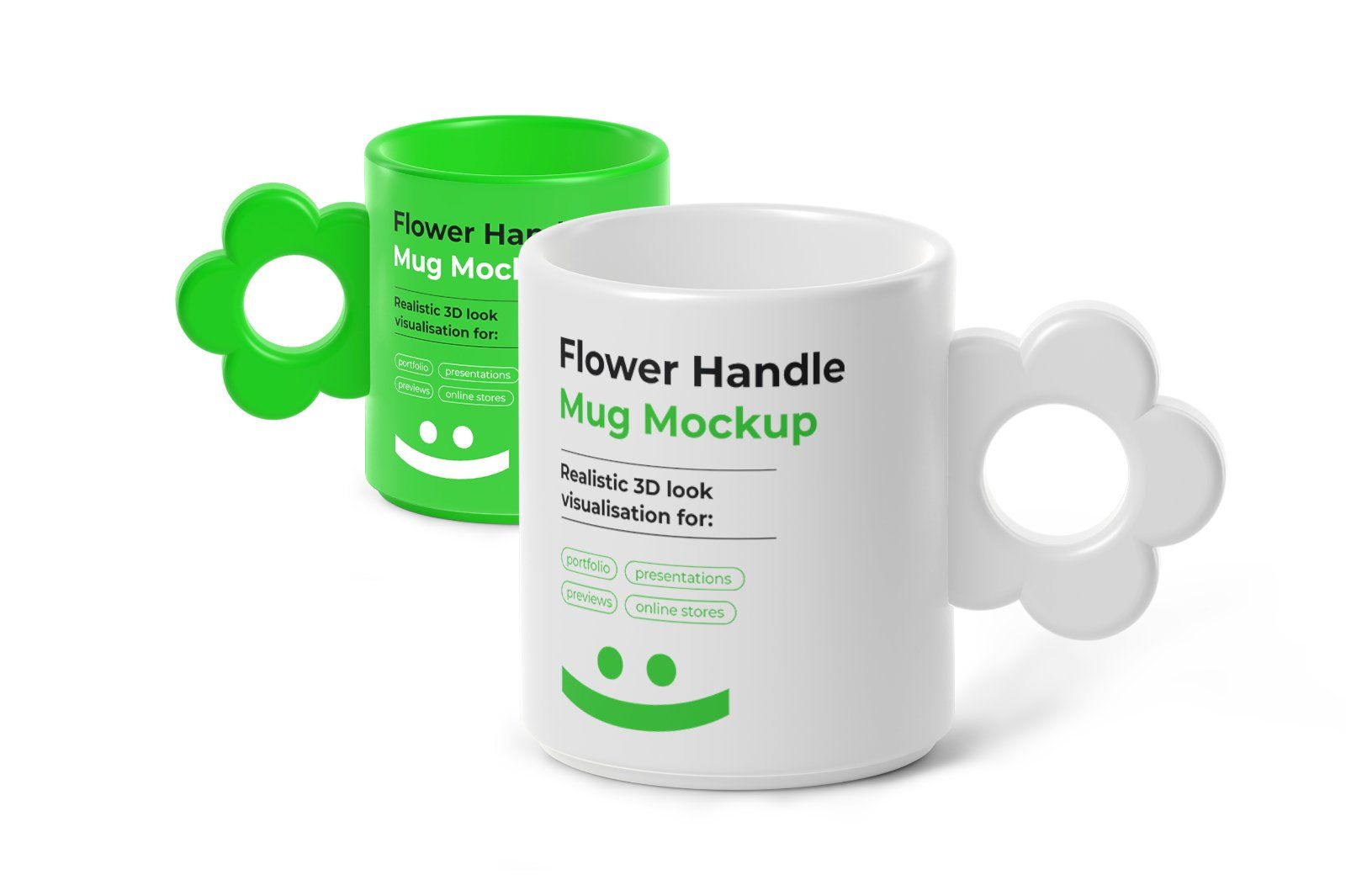 Cute Mug Mockup with Floral Handle — image 4