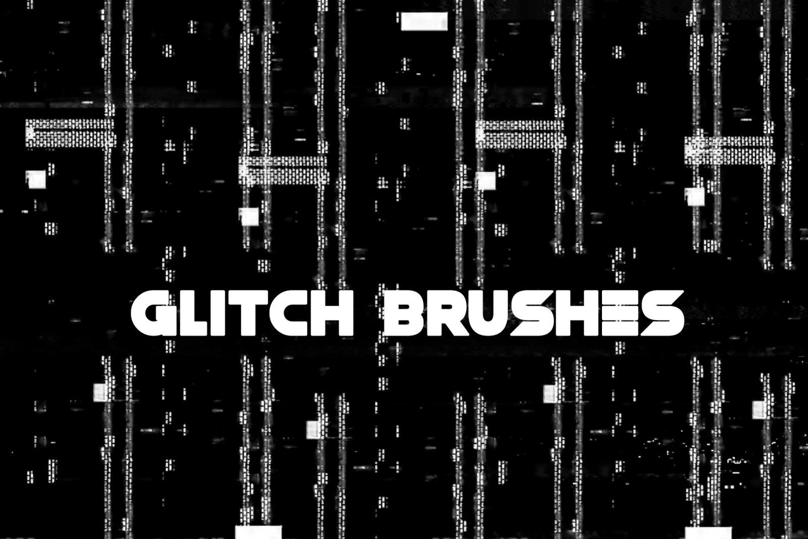 200 Glitch Photoshop Brushes, Glitch brush, Twitch brush, Photoshop brushes, Glitch Effect Stream — image 3