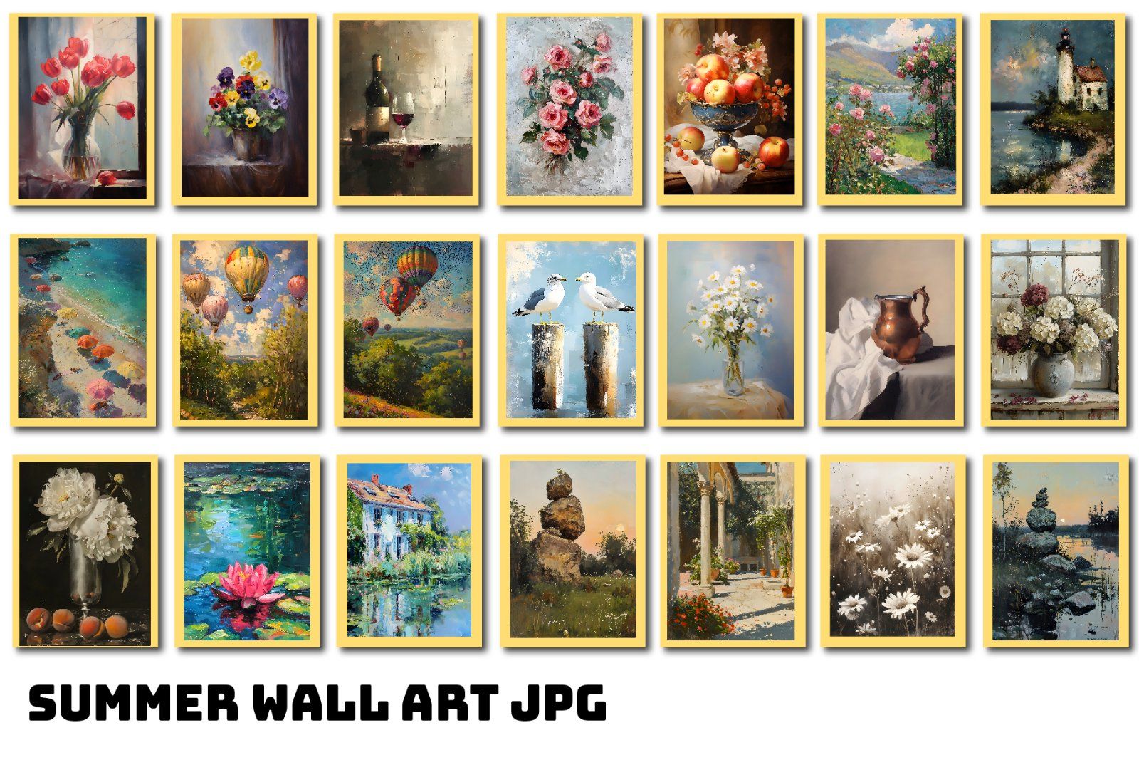 Summer Wall Art Bundle, Bundle Wall Art, Vintage Wall Art, Summer Prints, Summer JPG, Spring Prints, — image 6