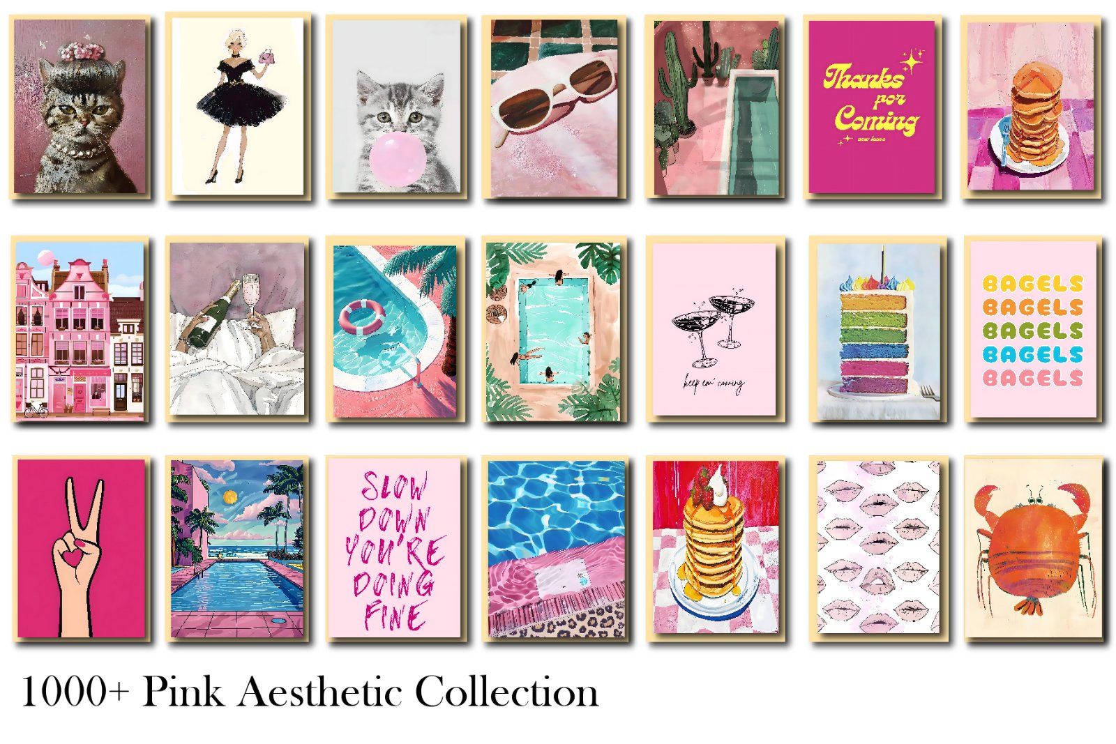 Pink Aesthetic Wall Art  Entire Shop Sale, Bundle Wall Art, Aesthetic wall posters, Pink Wall Art, D — image 7