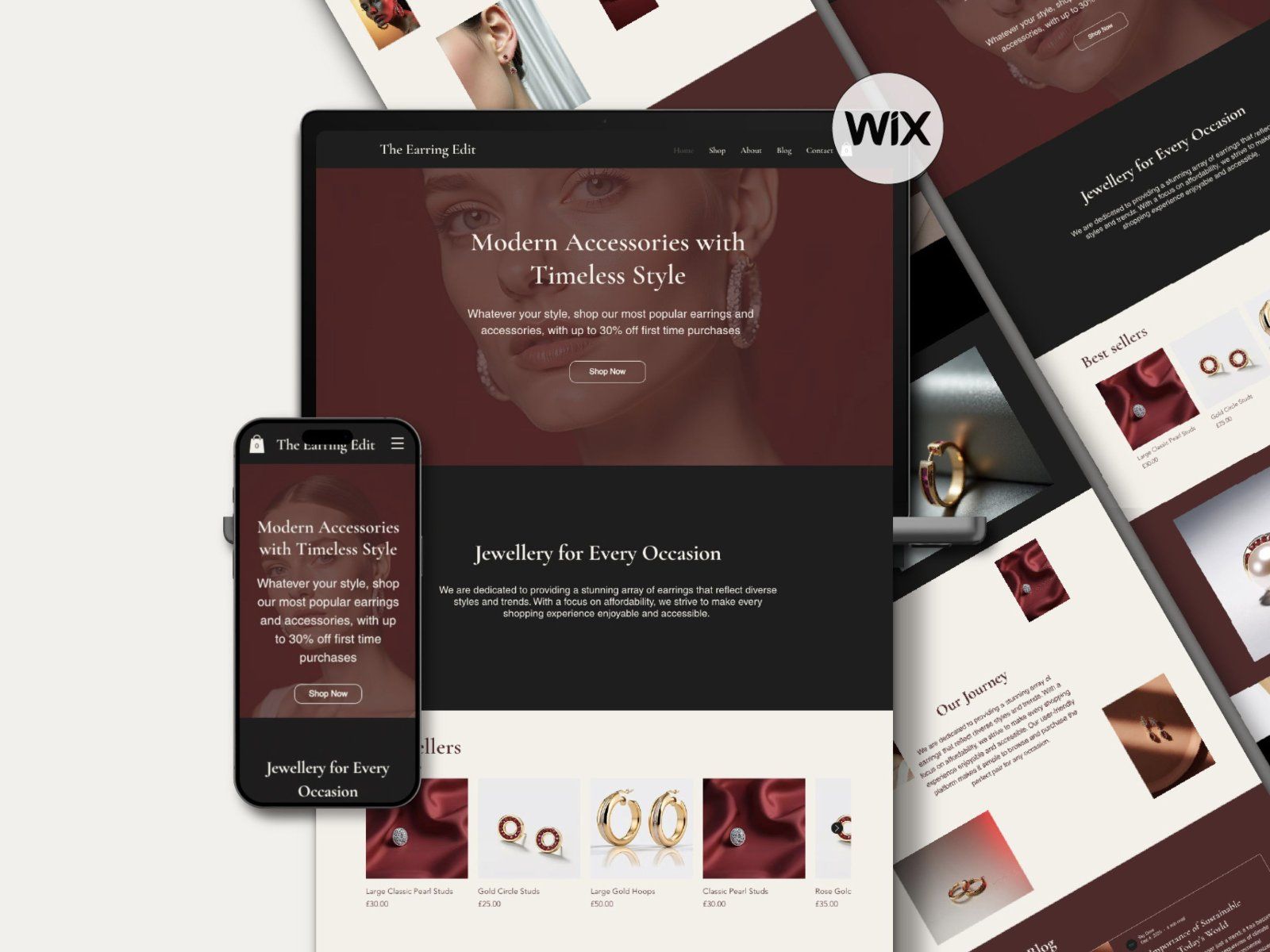Wix eCommerce Jewelry Website Template — image 1