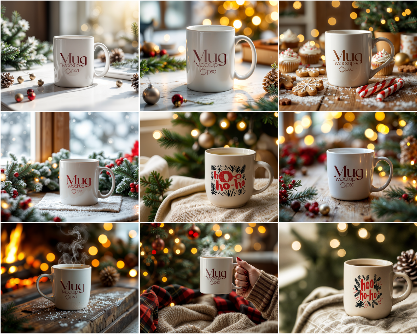 Christmas Mug Mockup Bundle: 11oz White Ceramic (Digital Download) — image 5