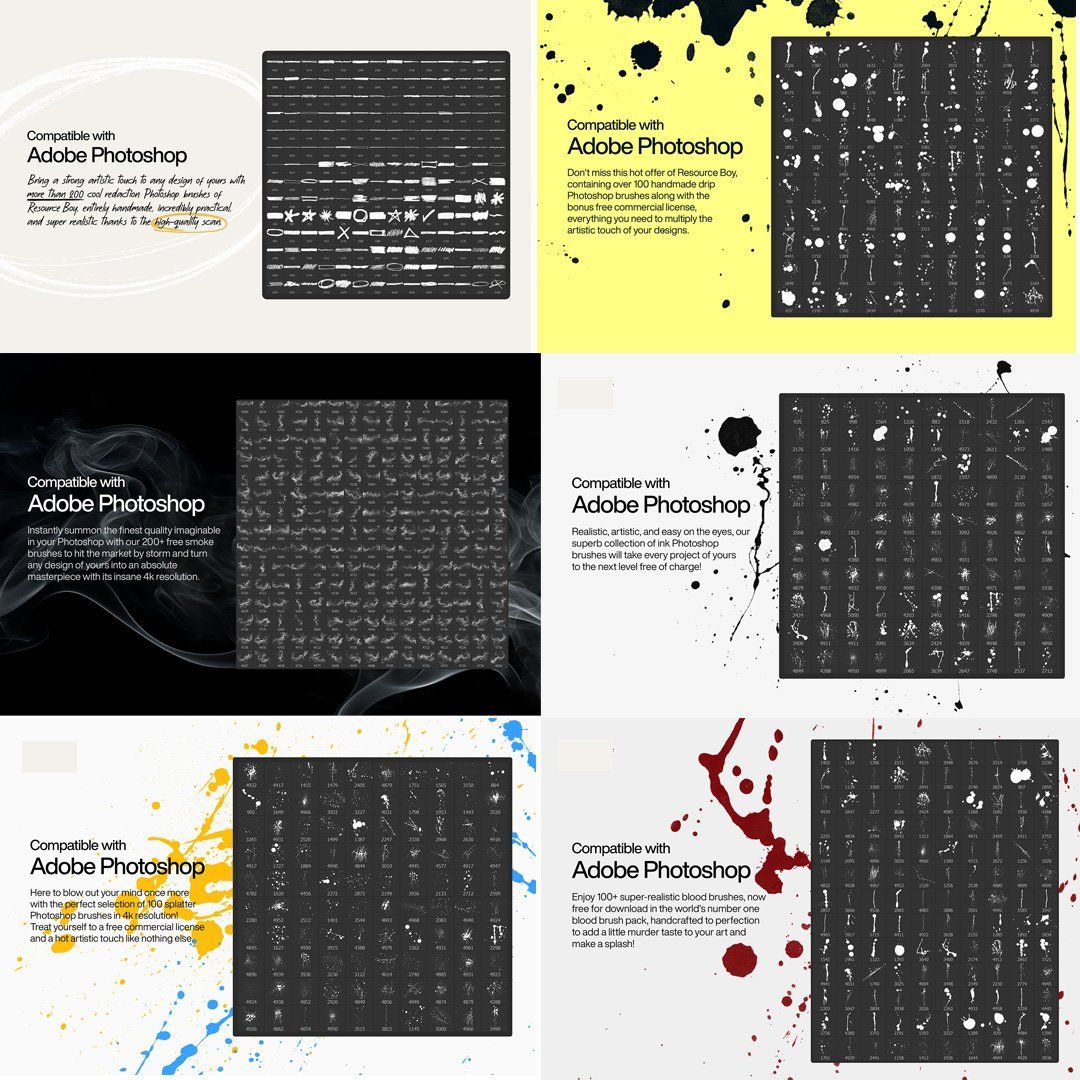 2500+ Photoshop Brushes - Mega Bundle For photoshop ,brush bundle ,  Full Shop Bundle,   All In One — image 5