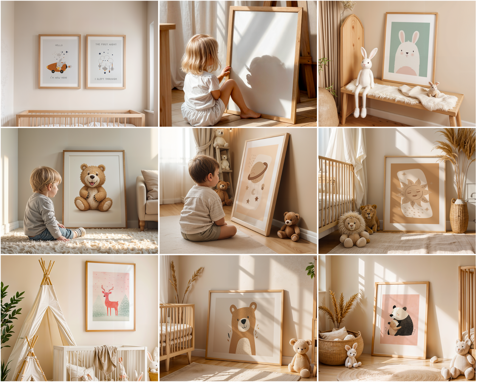 Nursery Frame Mockup Bundle: 30 PSD Files, Wall Art Mockups (Digital Download) — image 6