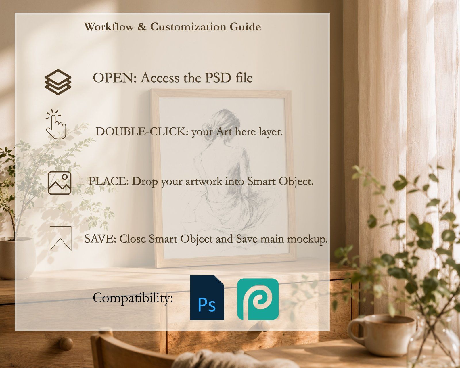 Rustic Oak Wooden Frame Mockup Bundle PSD | 4x5, 5x4 Ratio | Vertical & Horizontal | — image 5