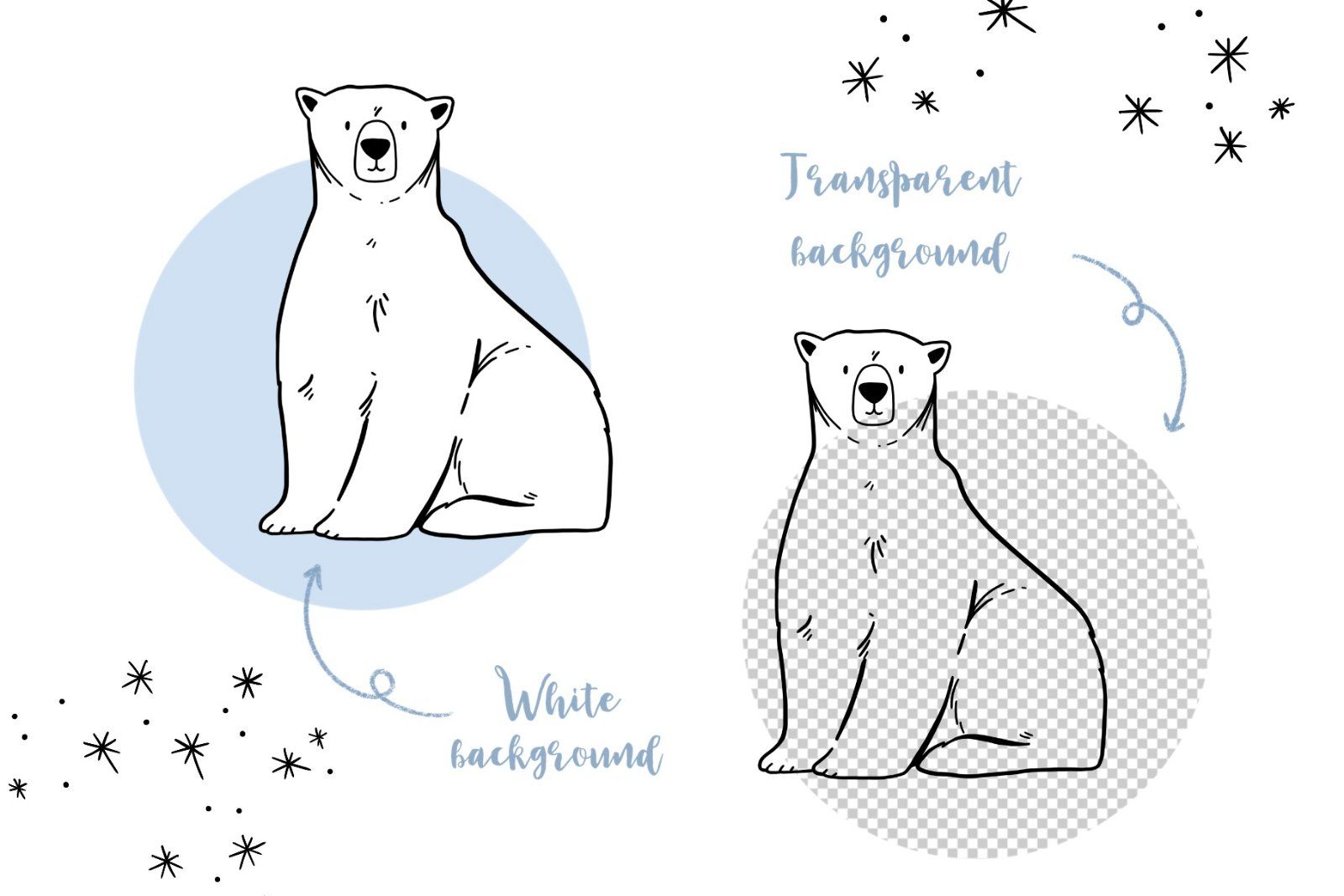 Polar Bear Clipart PNG, Mama Bear SVG, Winter Arctic Animals Vector Outline — image 4