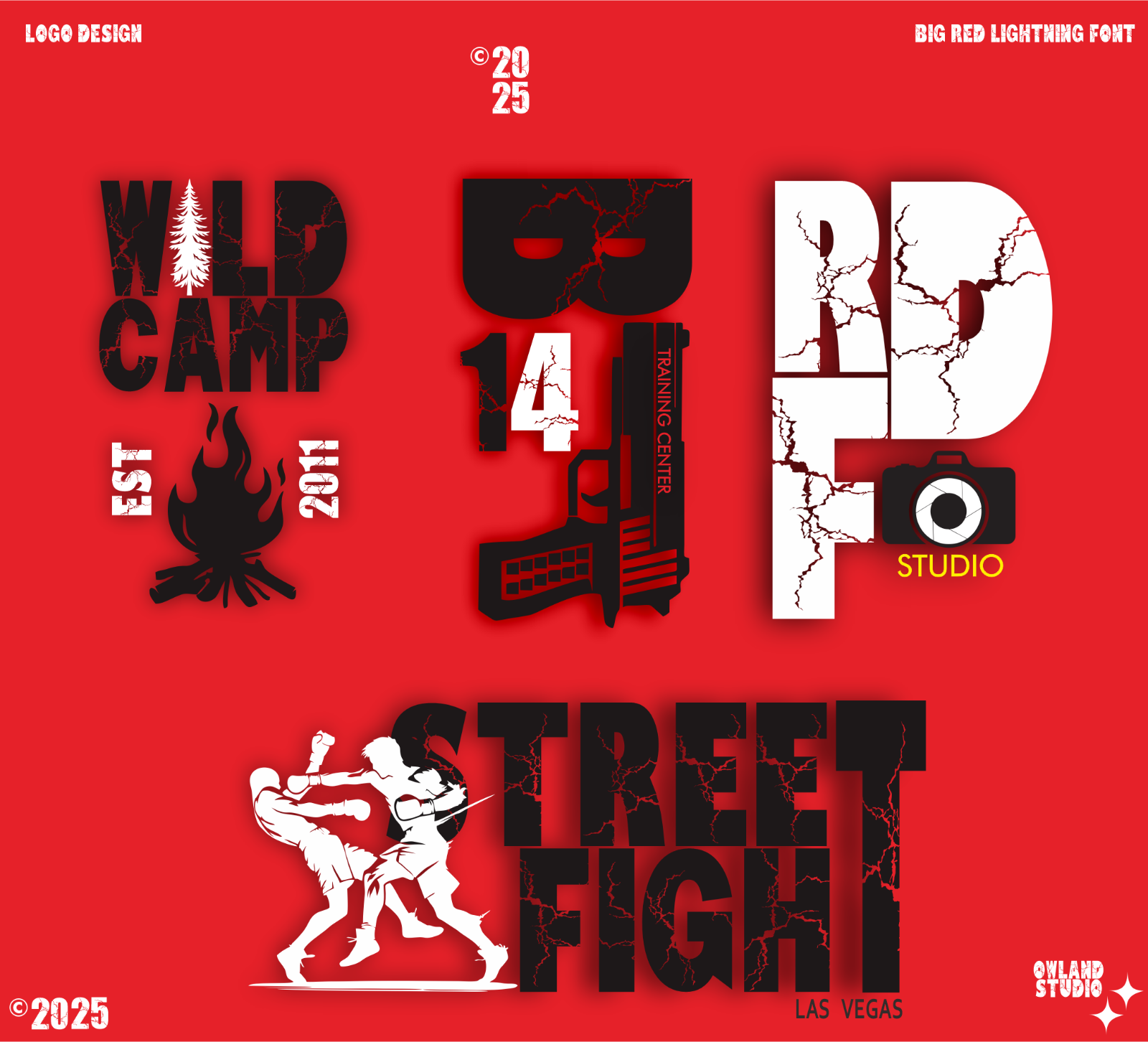 BIG RED LIGHTNING - DESTROY, ERODED, & HOROR FONT — image 6