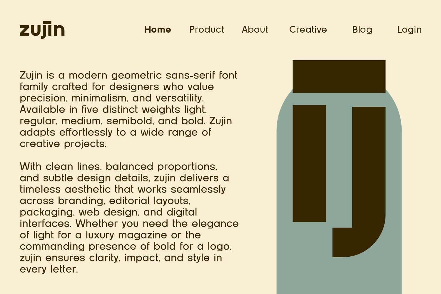 Zujin Five Weights Font — image 5