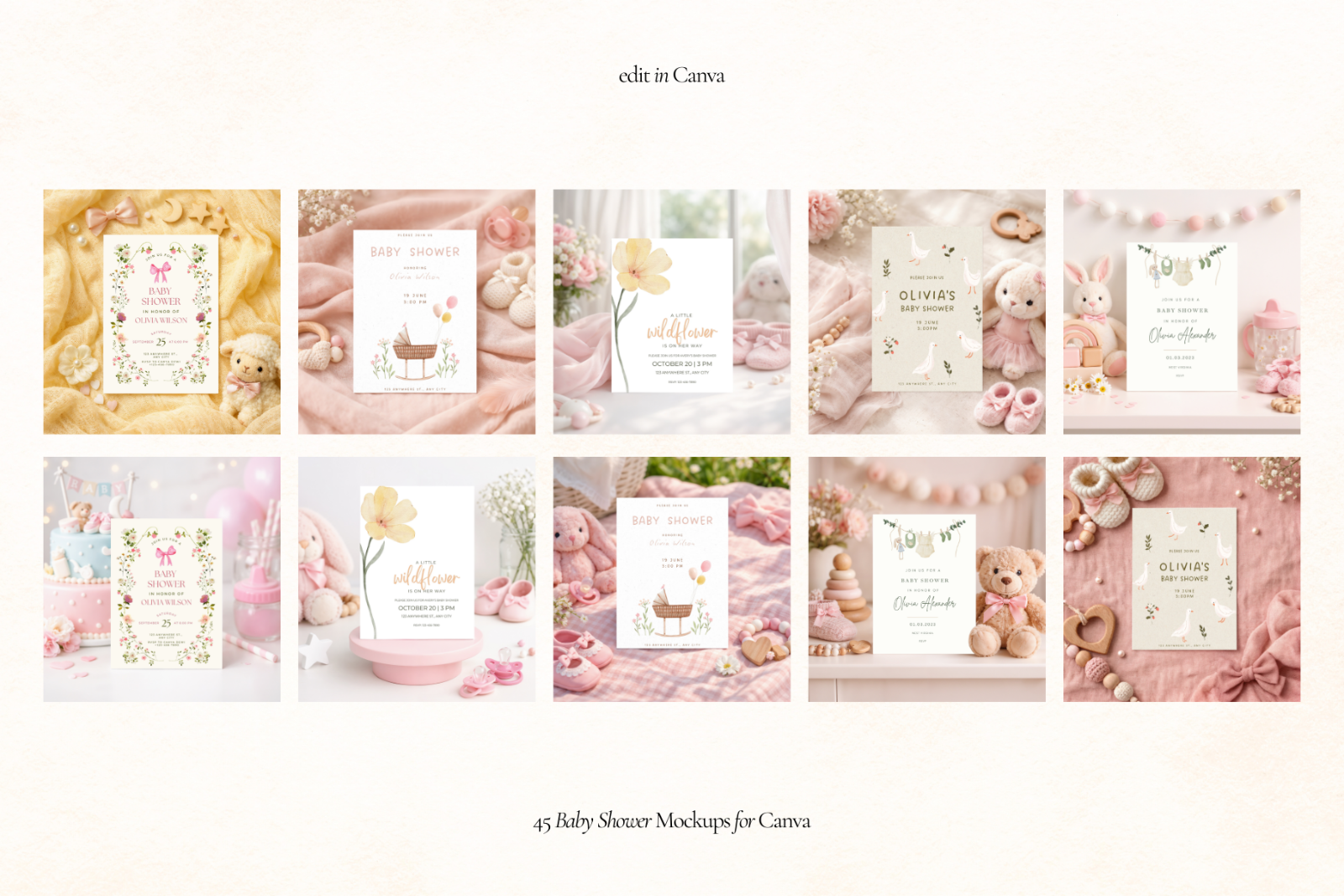 Baby Shower Invitation Canva Mockups — image 5