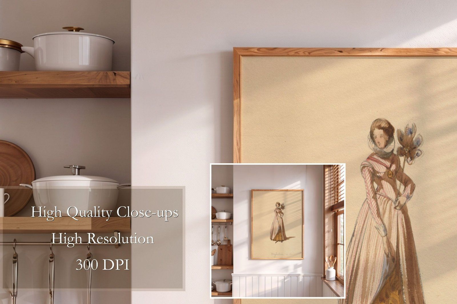 rustic wooden frame 3:4 Ratio PSD Mockup, Vertical Wood Frame PSD Realistic Shadows, — image 5