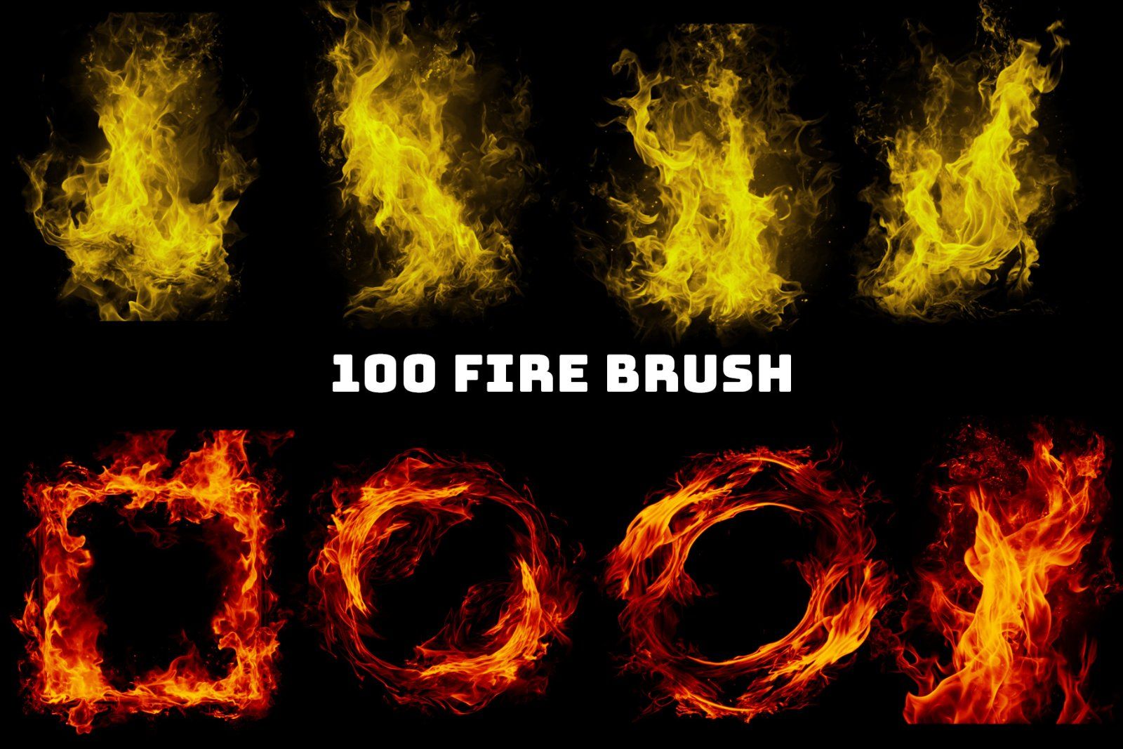 150+ Fire Flames Photoshop Brush, Fire Circle brush, Fire Ball brush, Fire brush, fire effect, flame — image 6