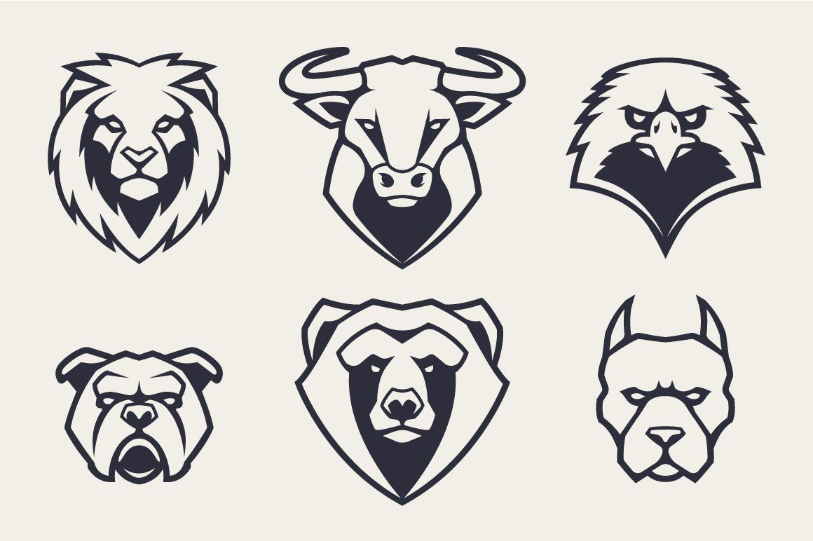 Animals Mascot Icons Vector Set — image 5