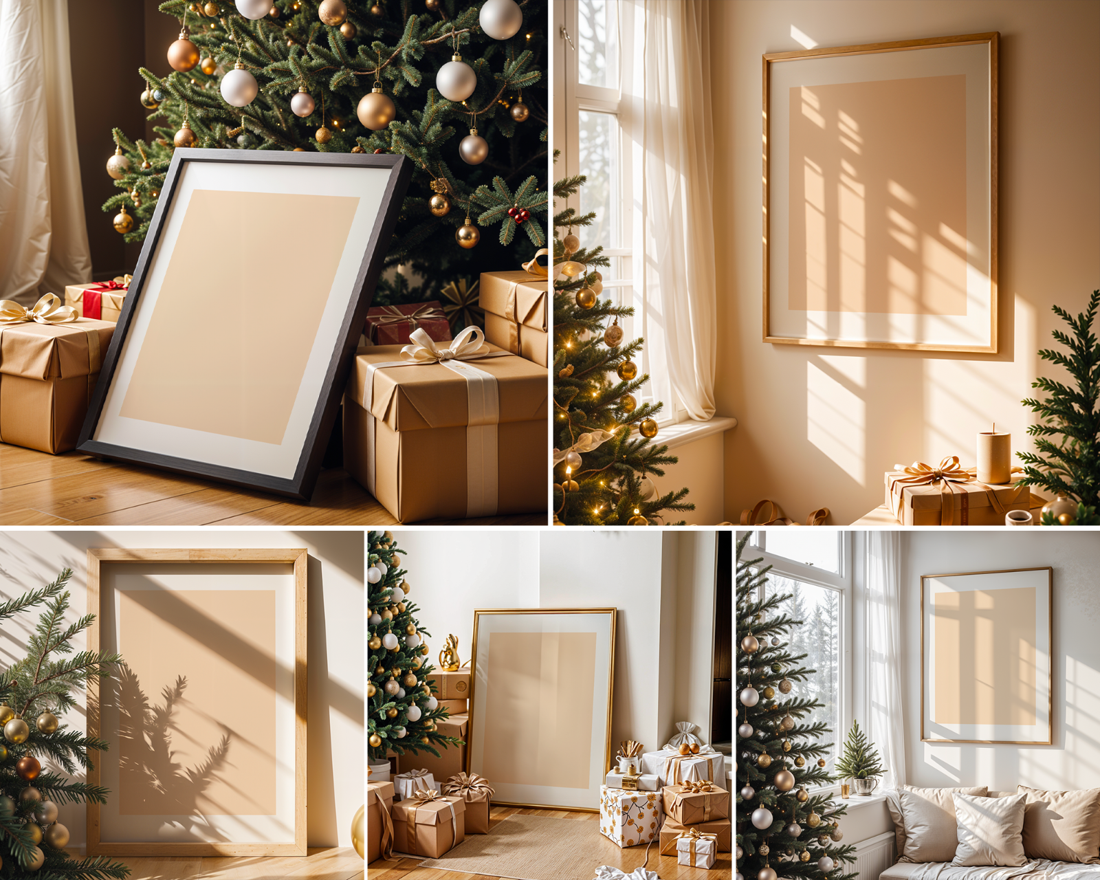 40 Christmas Frame Mockup Bundle: Poster & Art Presentation (PSD) — image 5