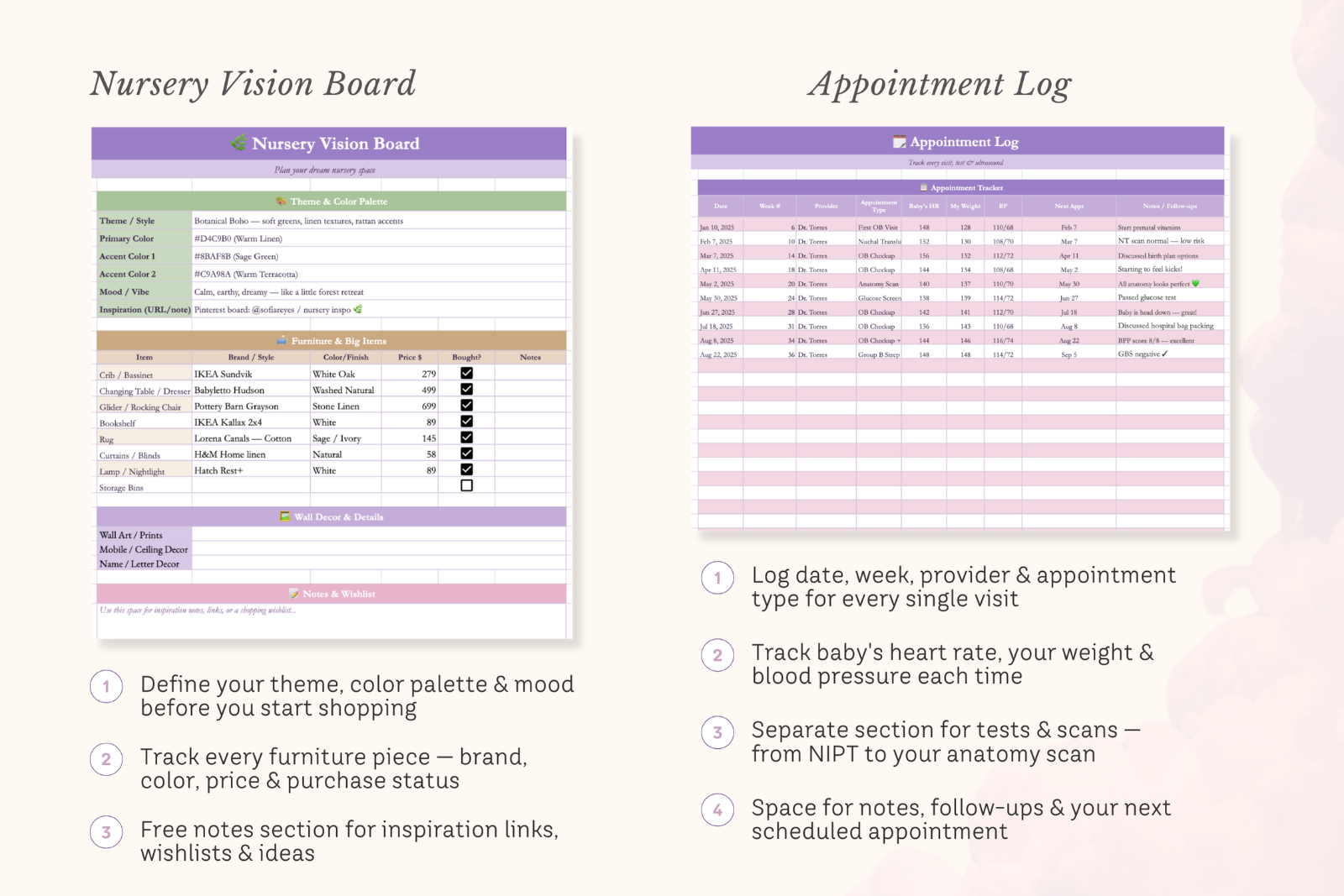 Pregnancy Planner Excel Spreadsheet — image 5