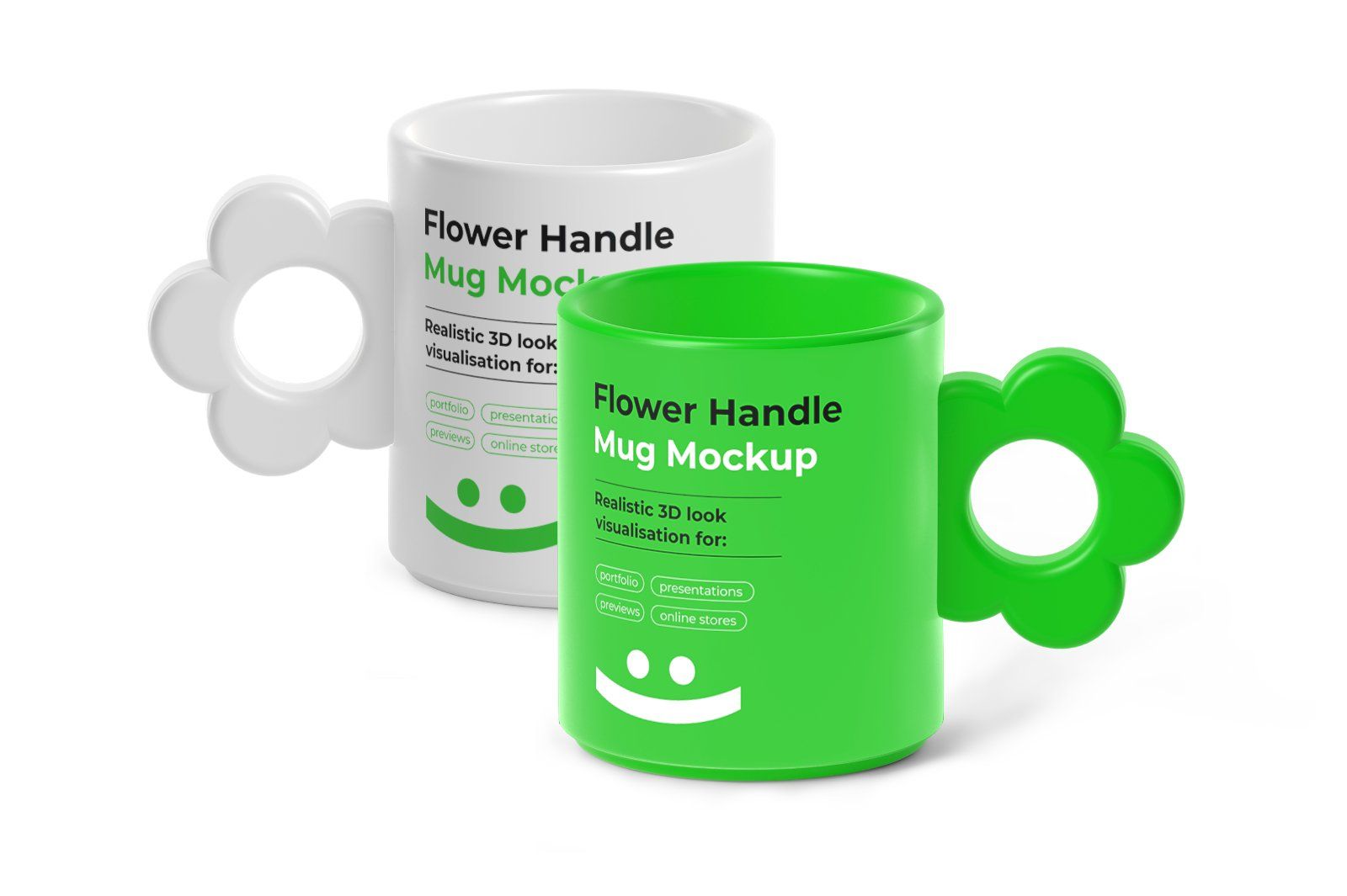 Cute Mug Mockup with Floral Handle — image 3