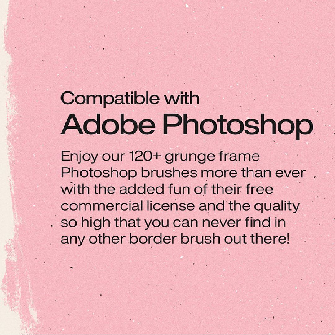 120+ Grunge Frame & Border Photoshop Brushes, Grunge Brushes, Distressed Textures, Grunge Background — image 3