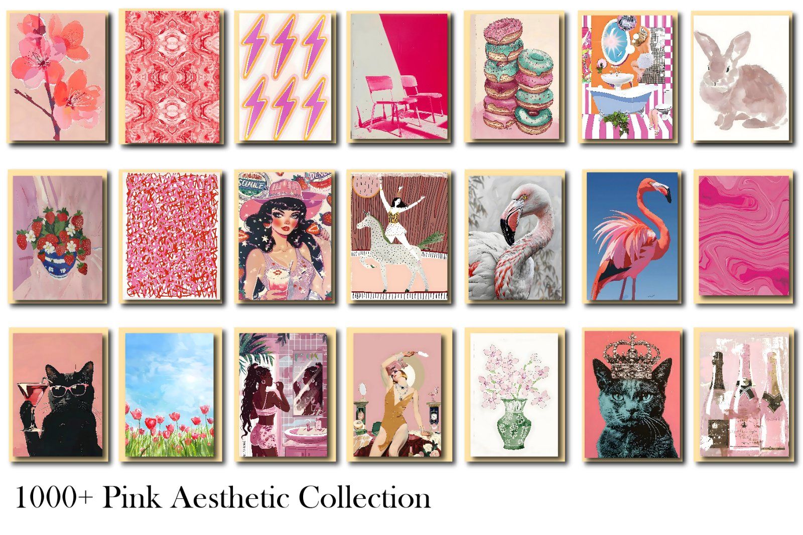 Pink Aesthetic Wall Art  Entire Shop Sale, Bundle Wall Art, Aesthetic wall posters, Pink Wall Art, D — image 8