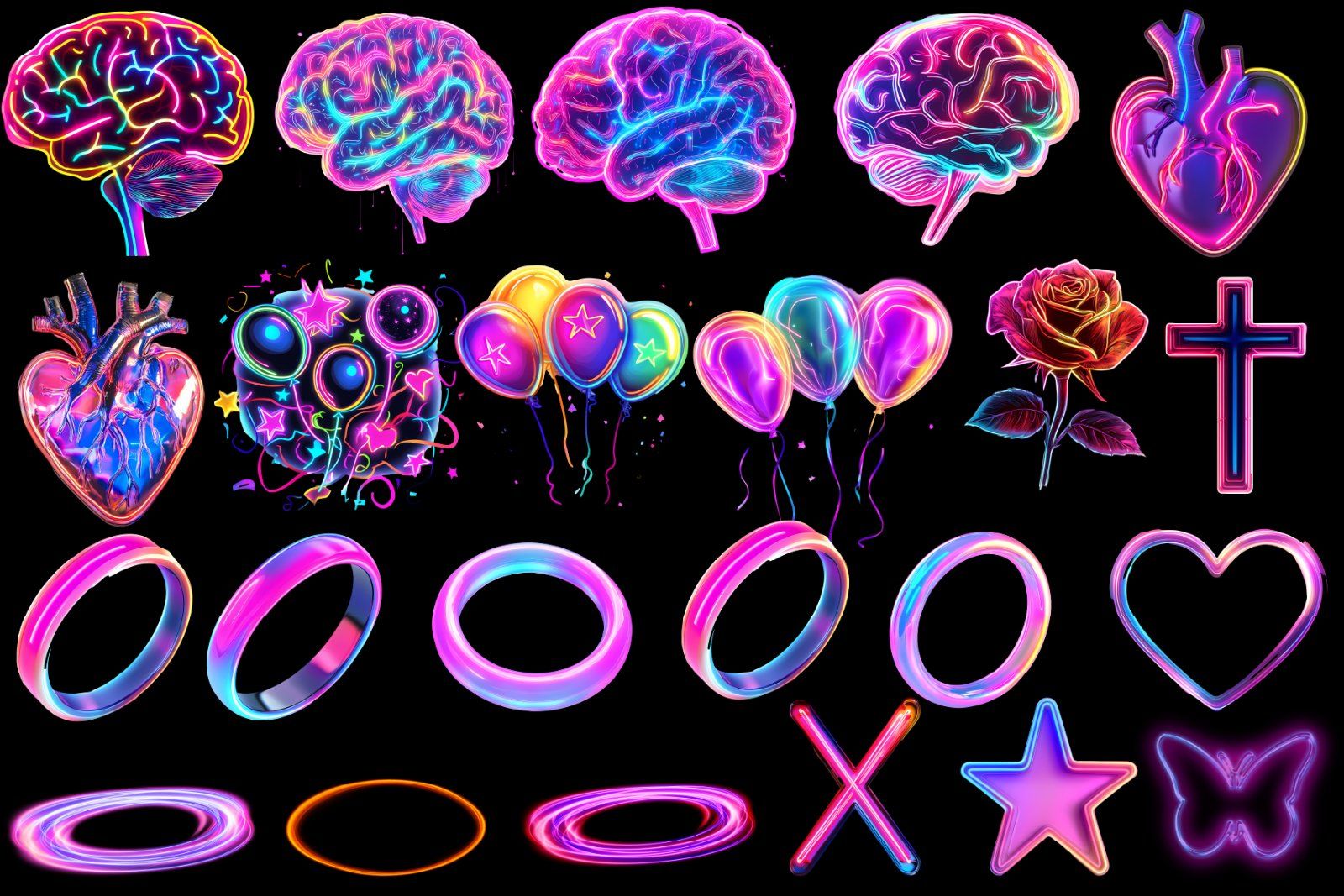 160 Neon PNG Pack, Glow Png Pack, Neon PNG, Neon Effects, Glow Effects, Neon Circle, Teleport png, — image 7