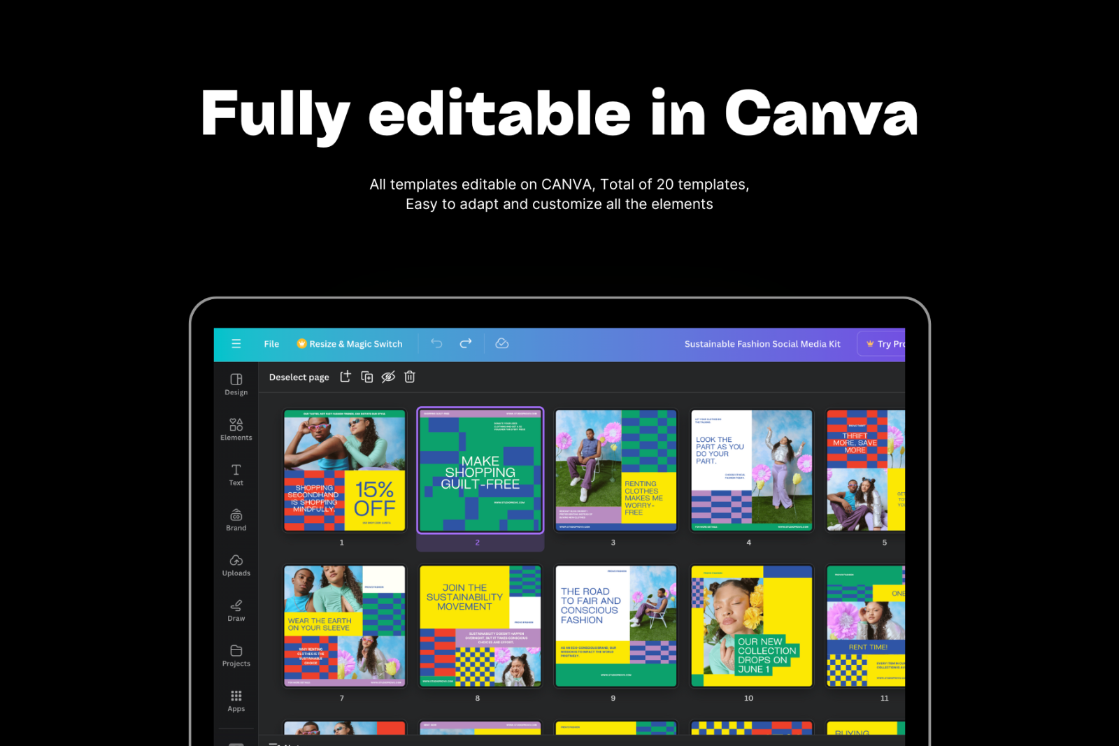 Sustainable Fashion Canva Instagram Template — image 5