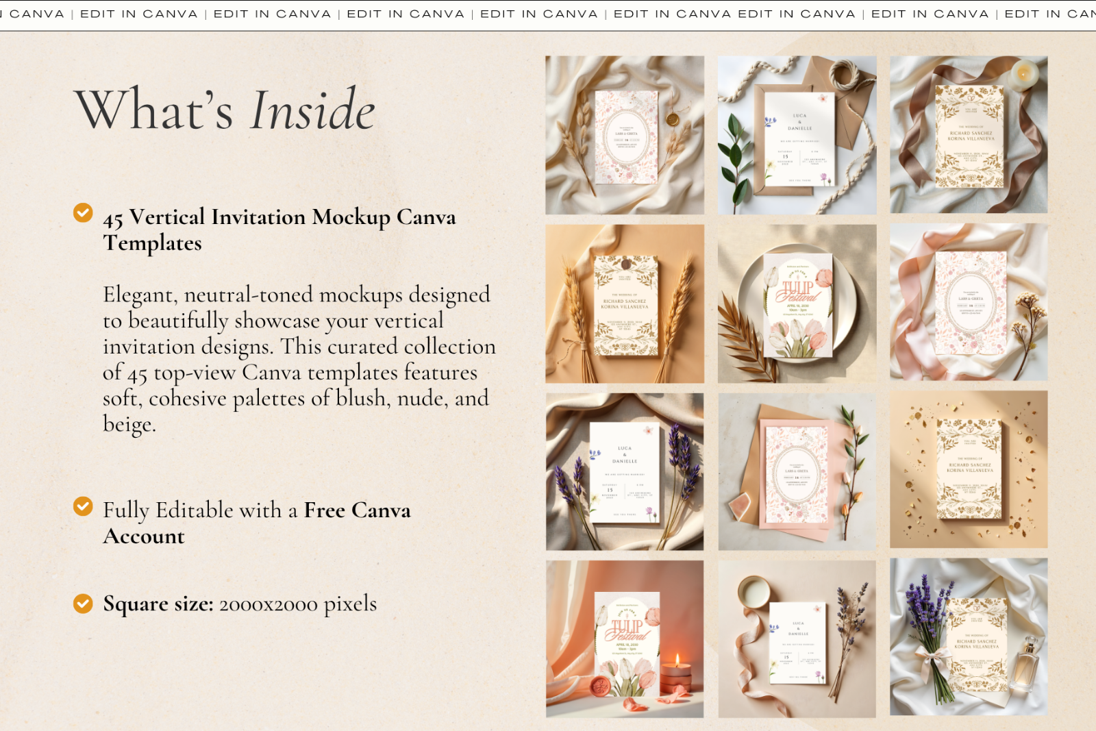 45 Invitation Card Mockups for Canva — image 3