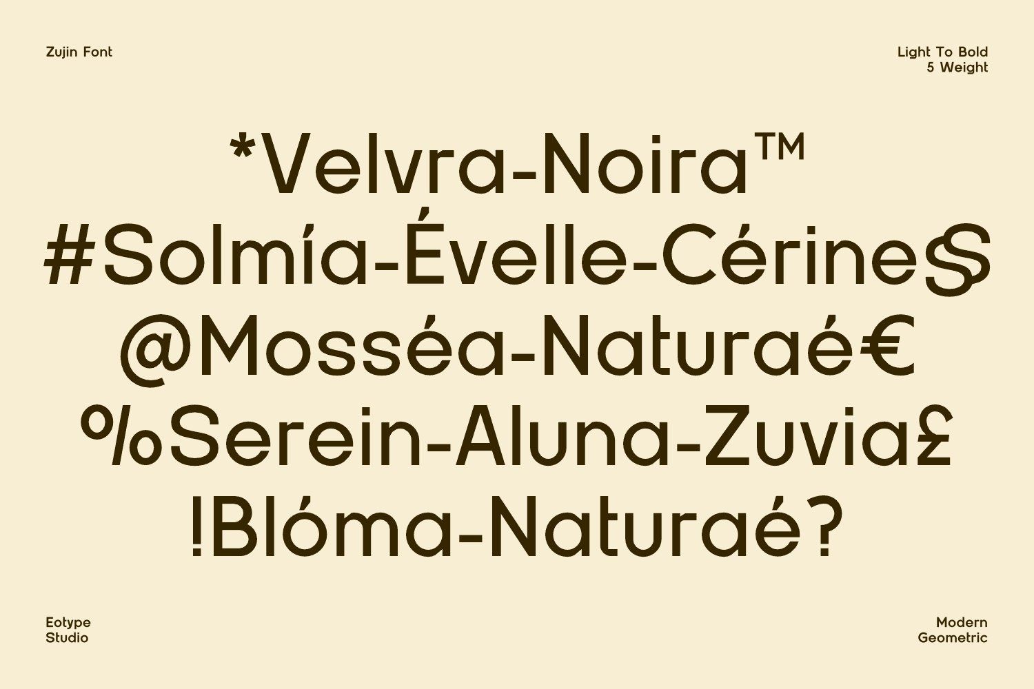 Zujin Five Weights Font — image 6