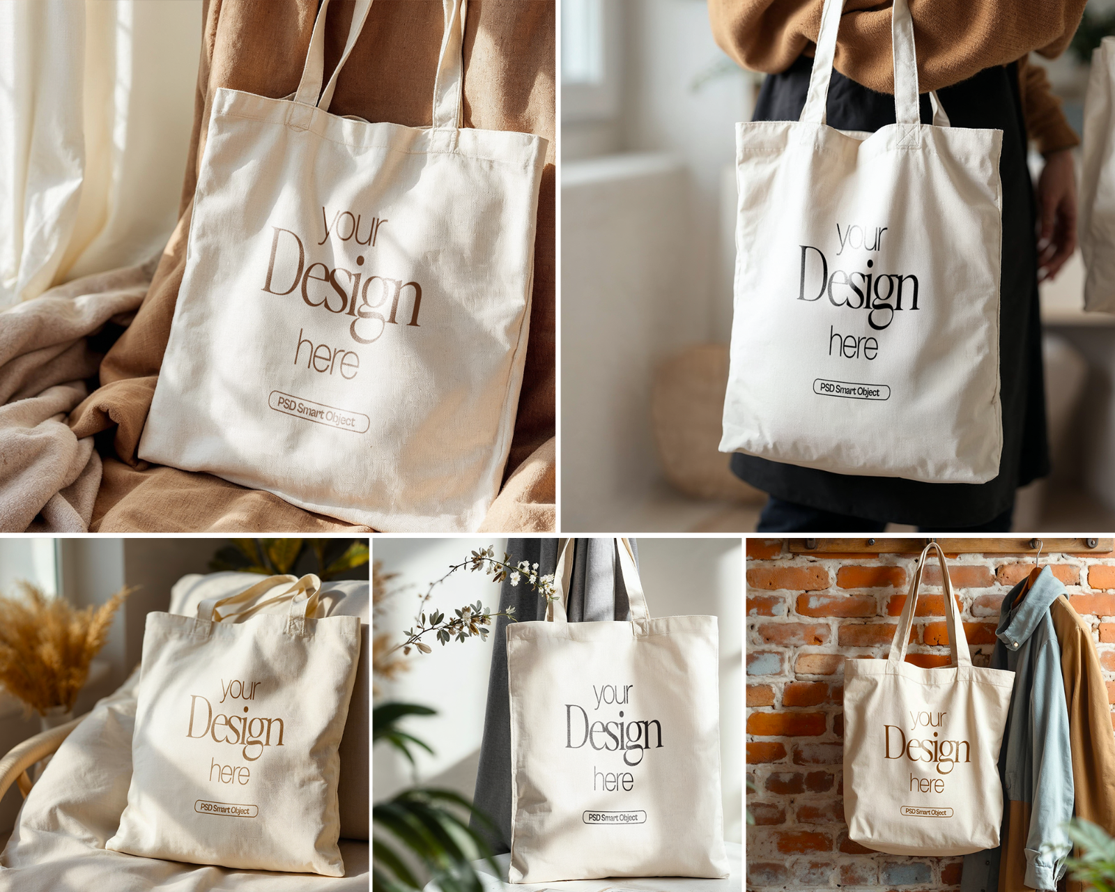 Tote Bag Mockup Bundle PSD: Printify & Printful, 20+ Smart Object Mockups — image 7