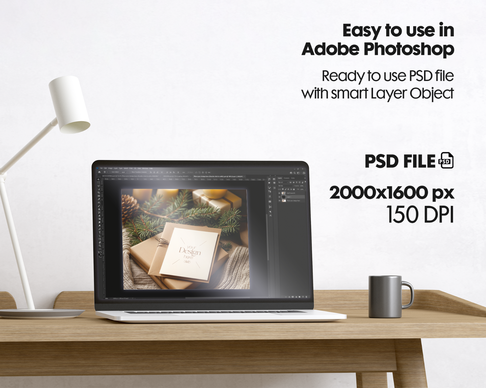 20 Christmas Card Mockup Bundle: White Blank Card PSD (Digital Download) — image 7
