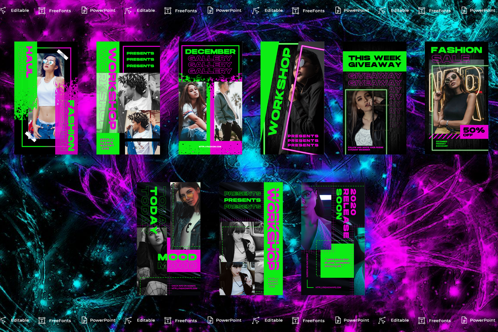 BUNDLE INSTAGRAM TEMPLATE PPT — image 1