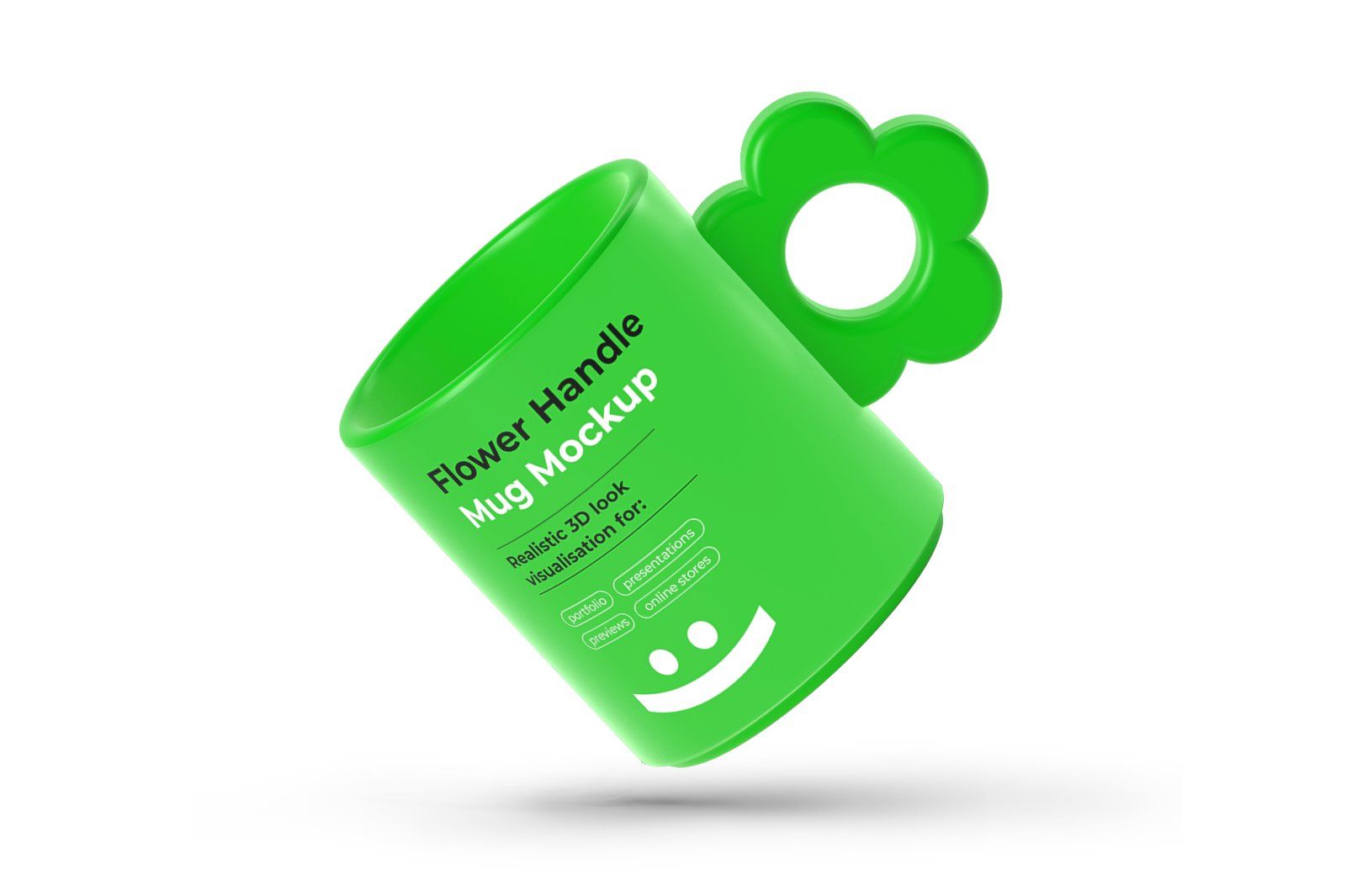 Cute Mug Mockup with Floral Handle — image 2