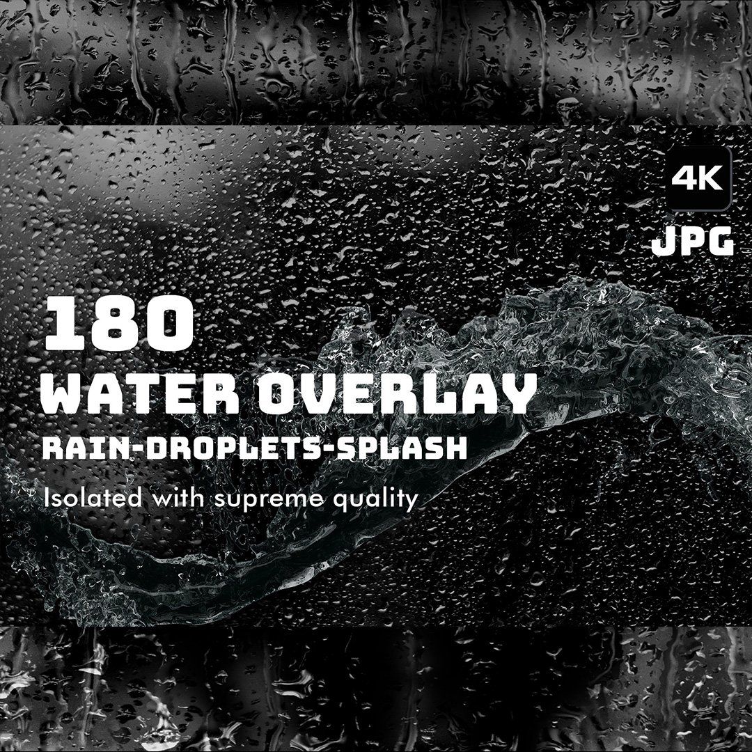 180 Water splash Overlay, water droplets, water splash, rain overlay, water texture, photoshop overl — image 1