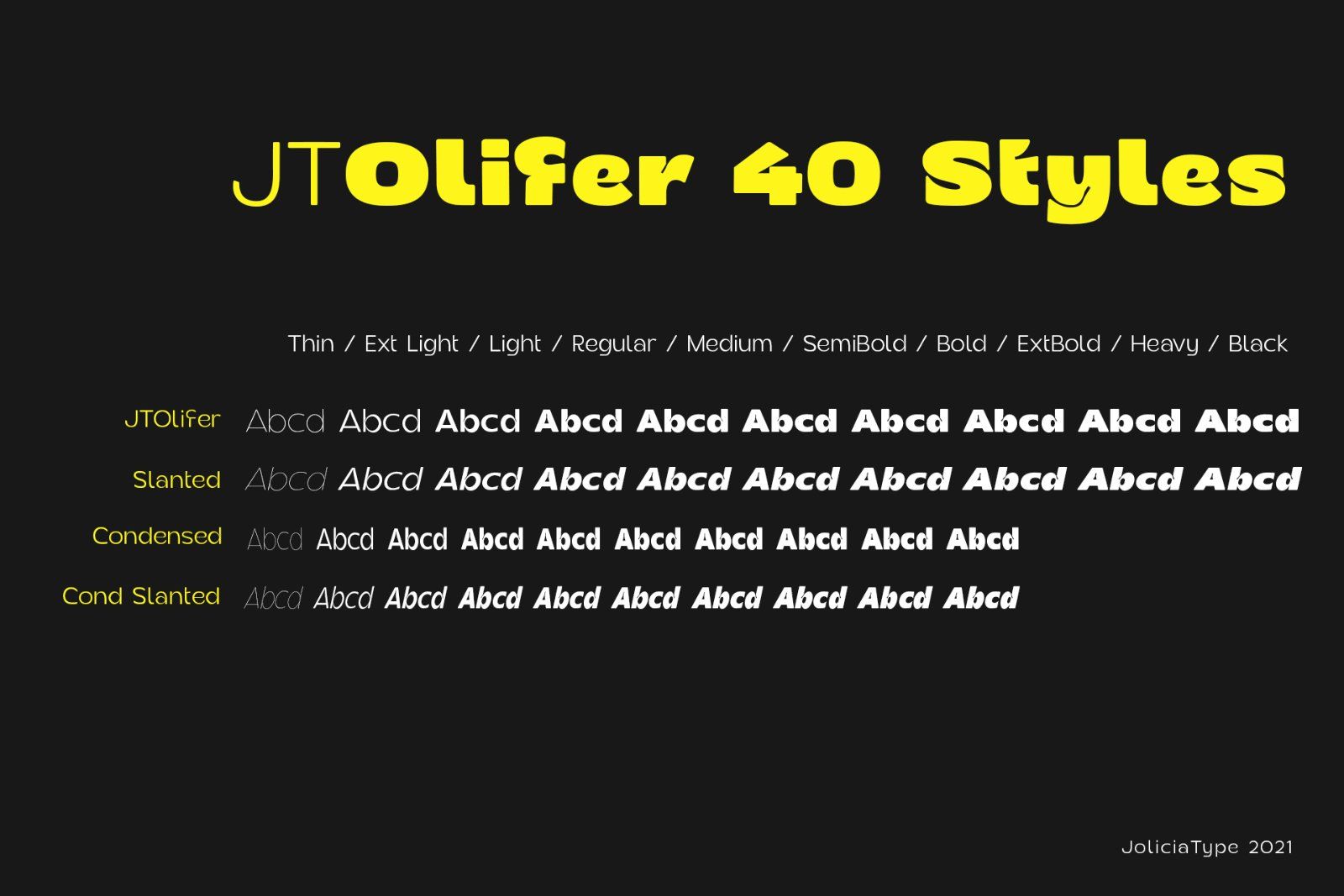 JT Olifer | 40 Font Family — image 6