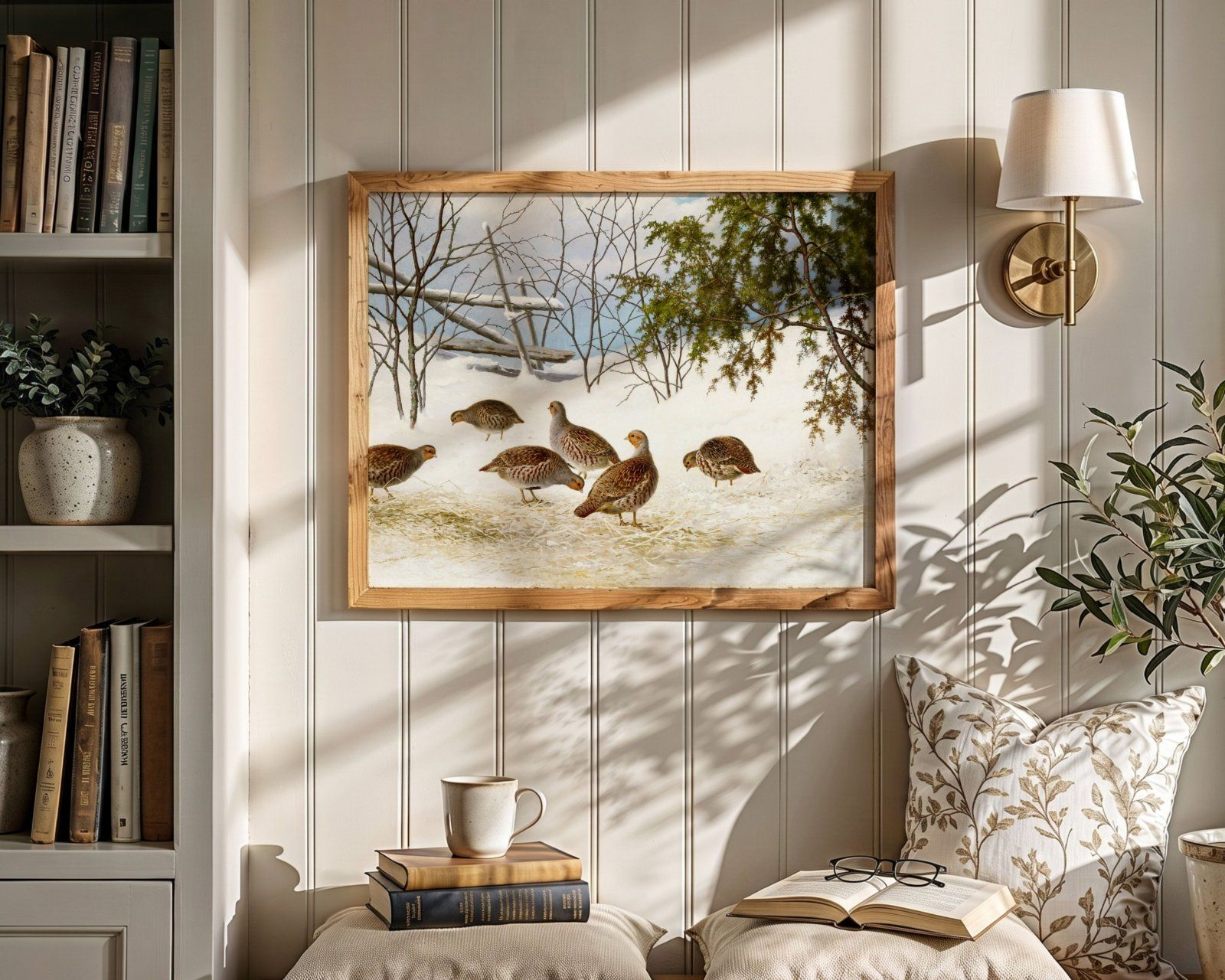 Set of 2 PSD files frame mockup, 5x4 ratio mockup, 4:5 Ratio portrait frame mockup, reading nook dec — image 6