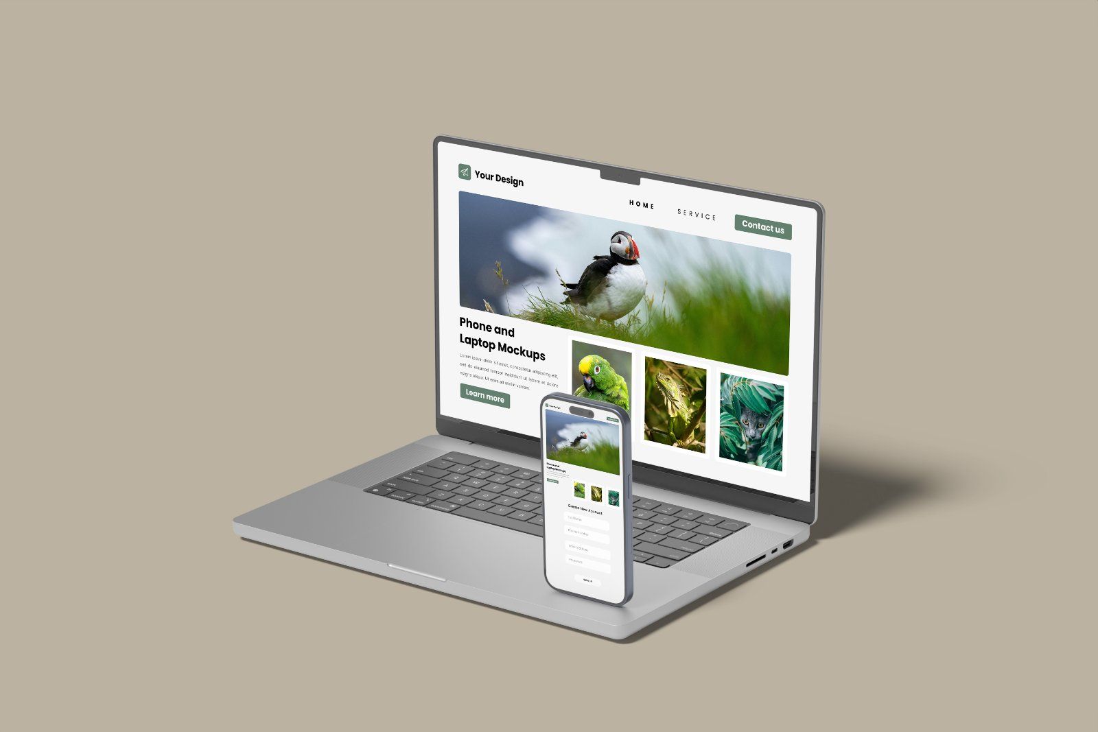 Laptop and Phone Screen Mockup — image 6