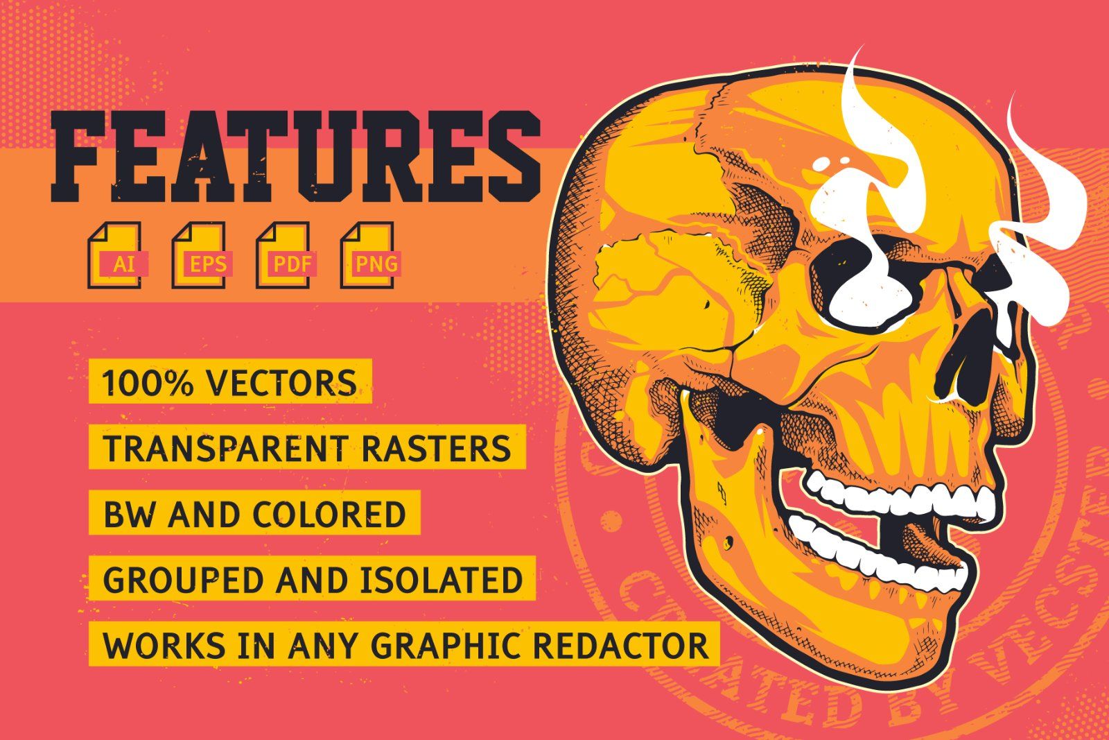 Vintage Vector Skulls Pack — image 6