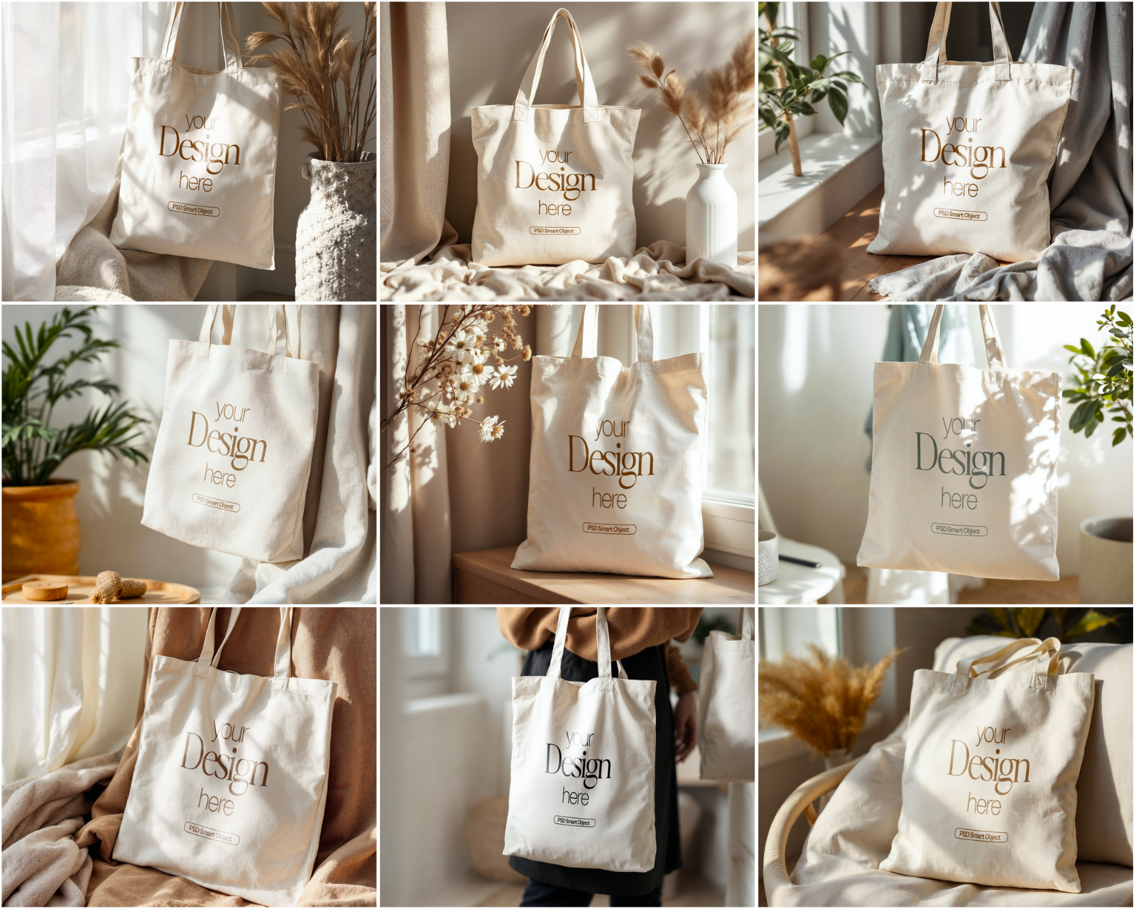 50 Fashion Tote Bag Mockups PSD Bundle with Smart Objects — image 7