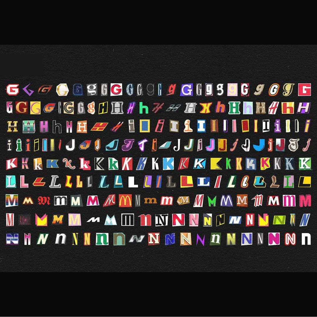 Printable Ransom Note Letters, Random Letters, alphabet letters, digital download, junk journal — image 7