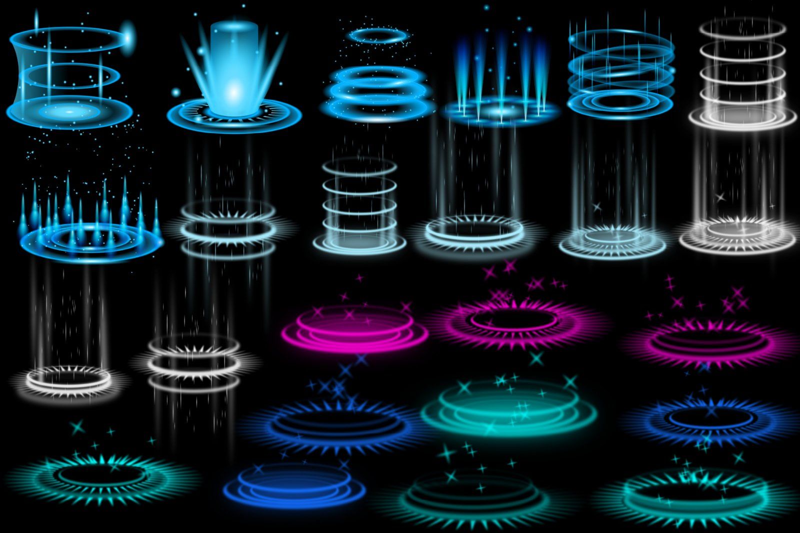 160 Neon PNG Pack, Glow Png Pack, Neon PNG, Neon Effects, Glow Effects, Neon Circle, Teleport png, — image 8
