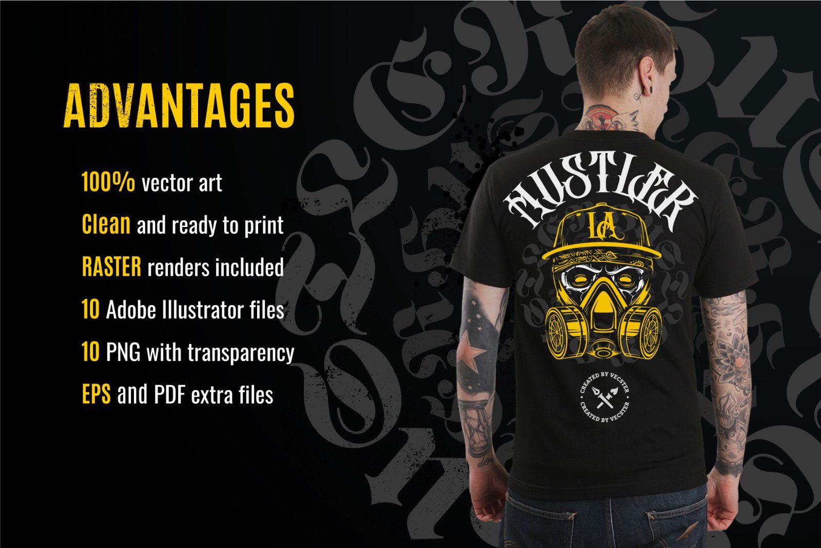 Hustler Skull Vector Art — image 7