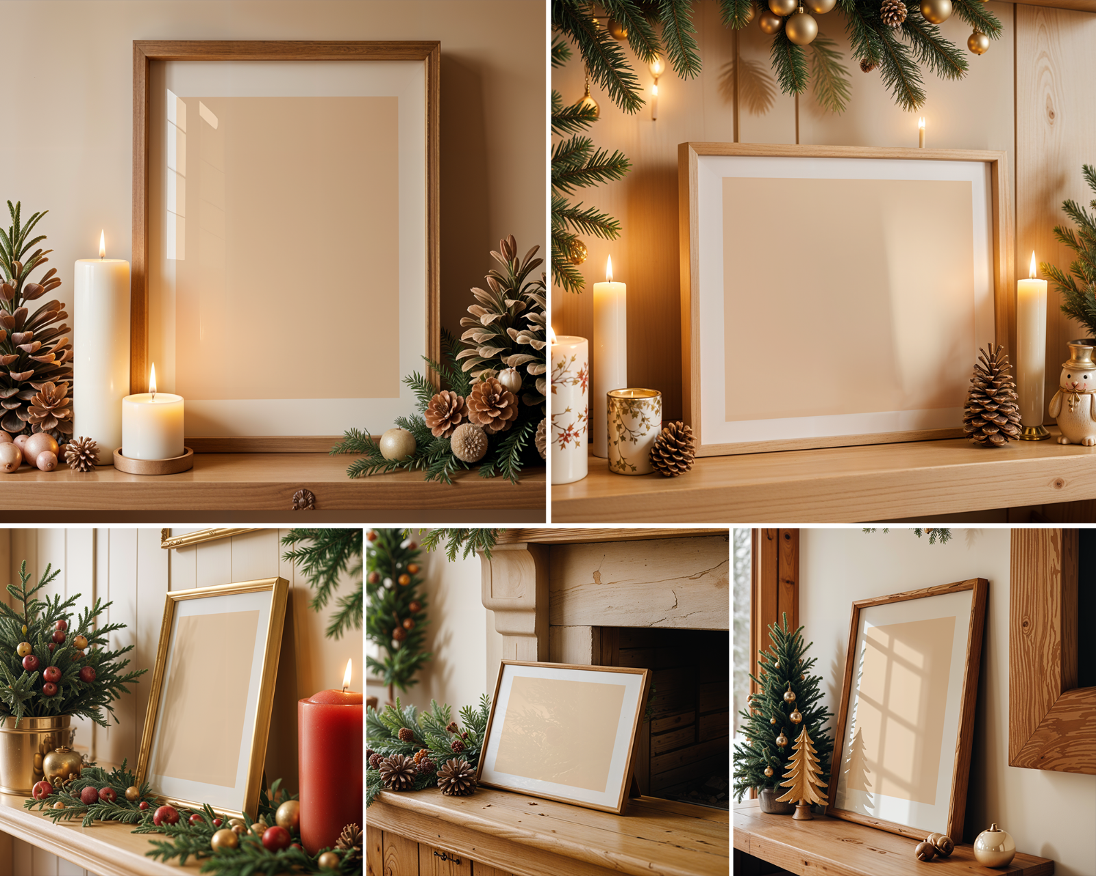 40 Christmas Frame Mockup Bundle: Poster & Art Presentation (PSD) — image 7
