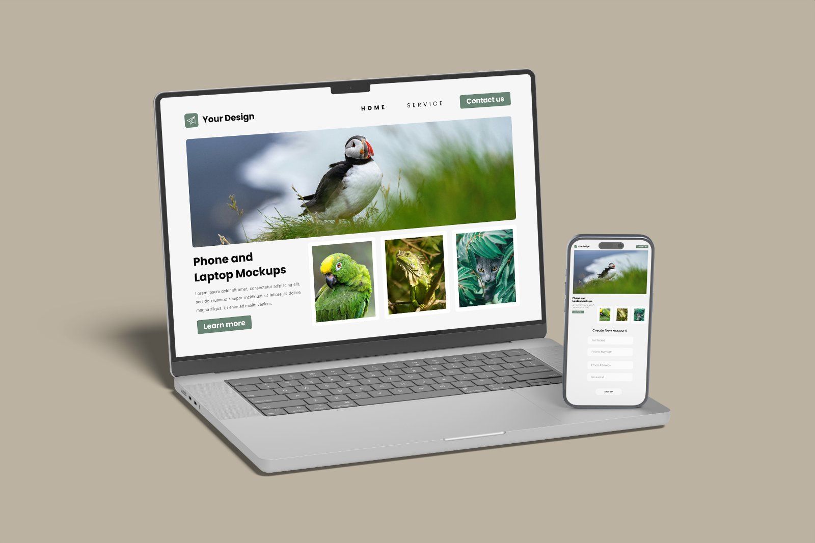 Laptop and Phone Screen Mockup — image 7