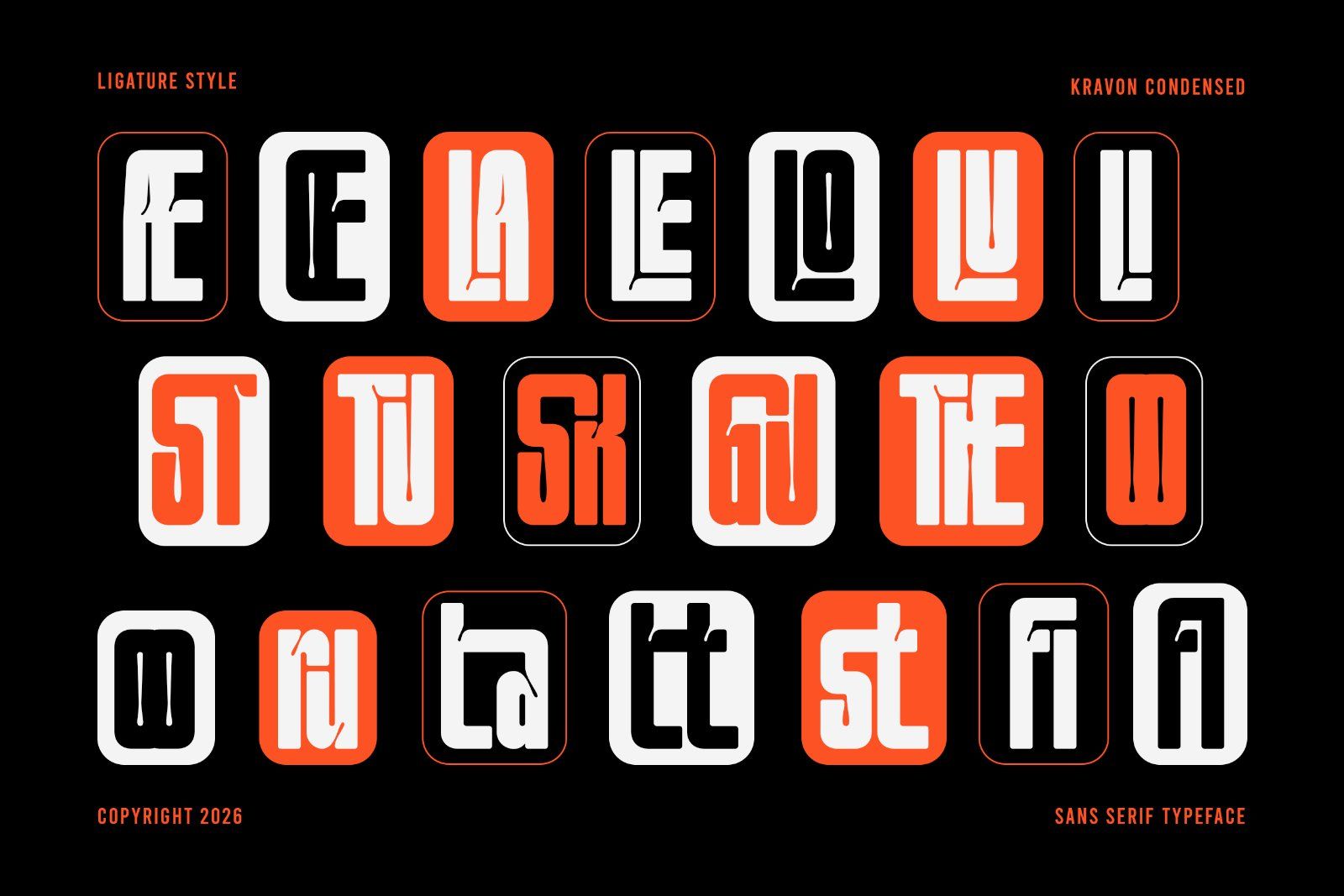 Kravon Condensed – Bold Corporate Display Sans Serif Typeface — image 7