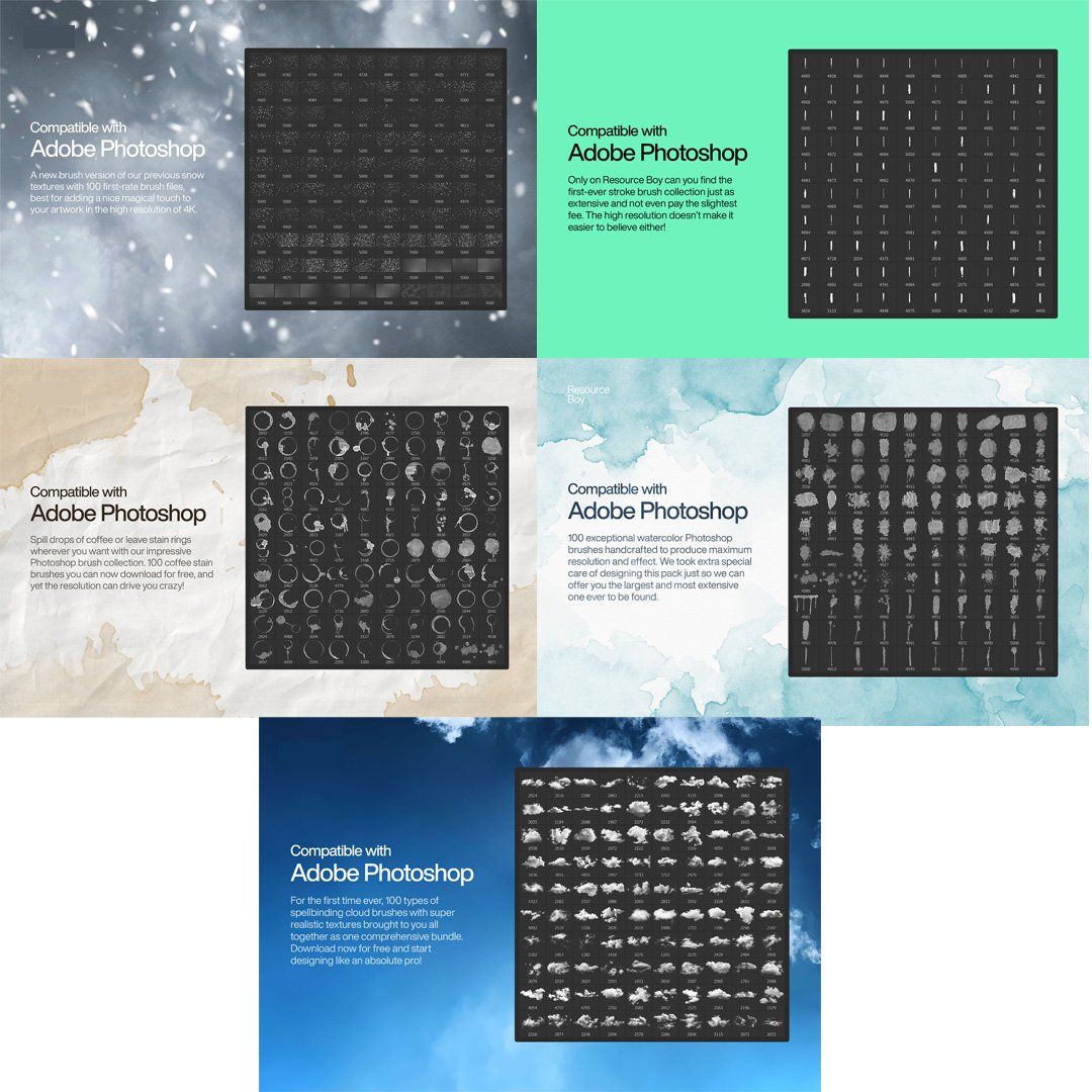 2500+ Photoshop Brushes - Mega Bundle For photoshop ,brush bundle ,  Full Shop Bundle,   All In One — image 7