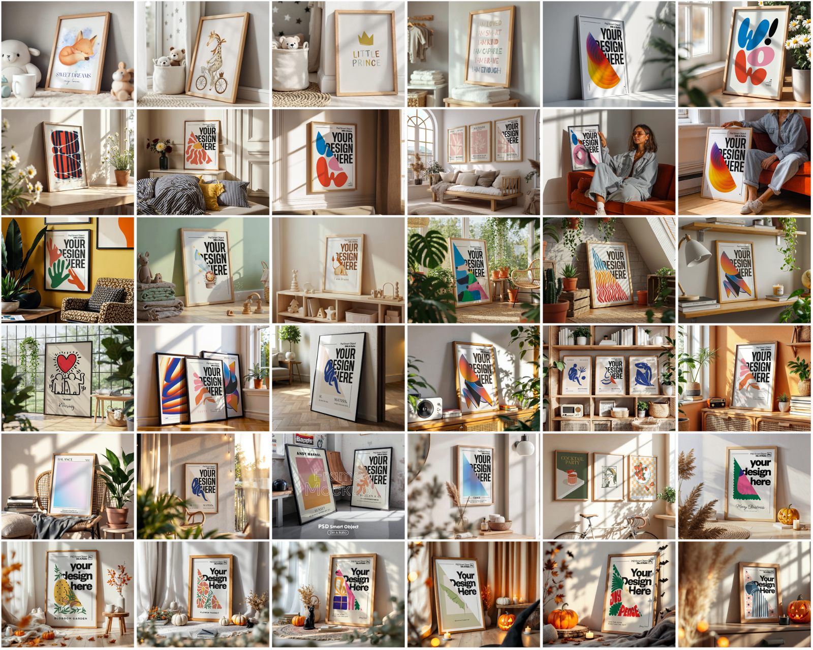 700 Frame Mockup Mega Bundle: Wall Art & Poster Display (PSD Digital Download) — image 7