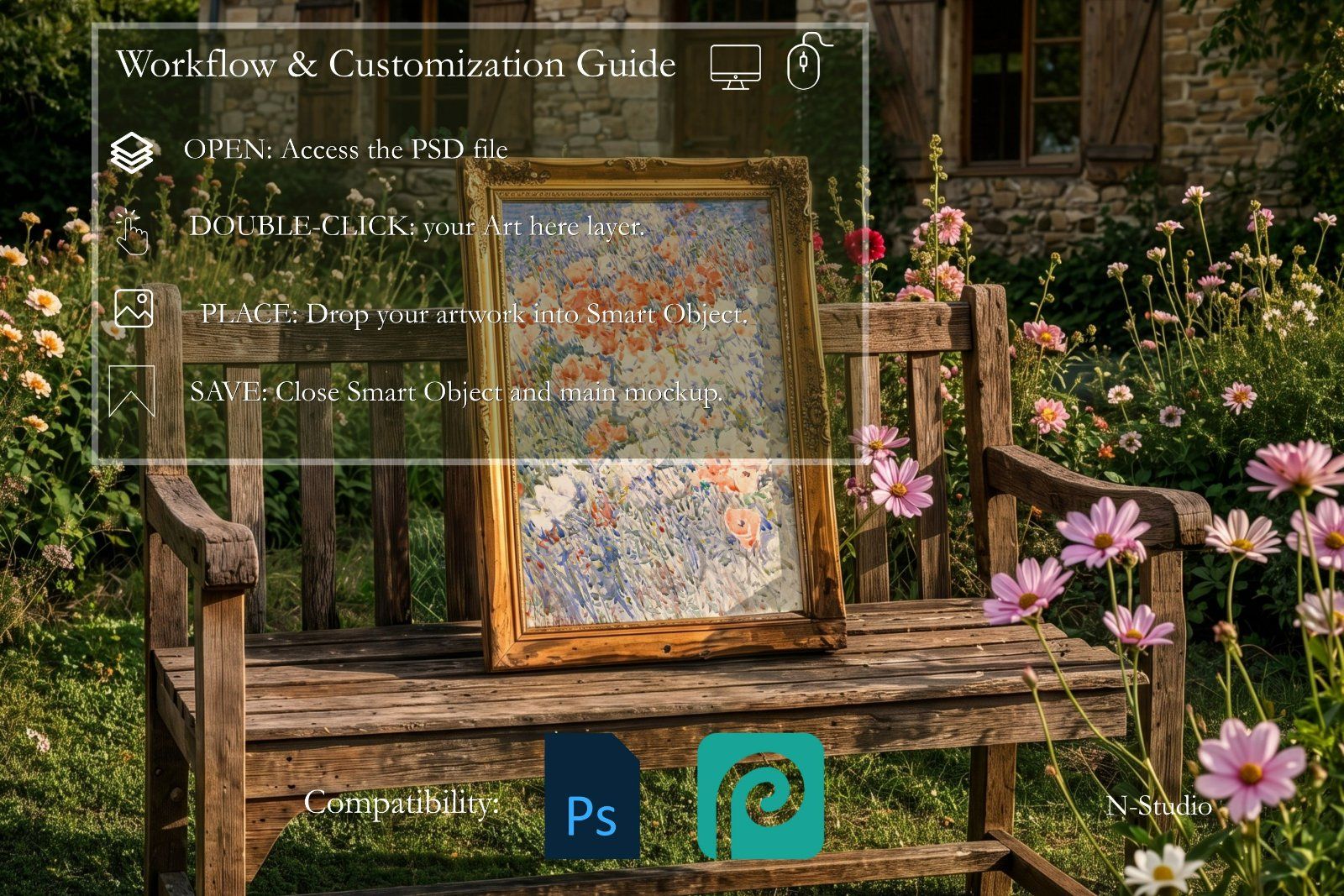 Spring Frame Mockups: Elegant Baroque & Gold Frames Collection — image 7