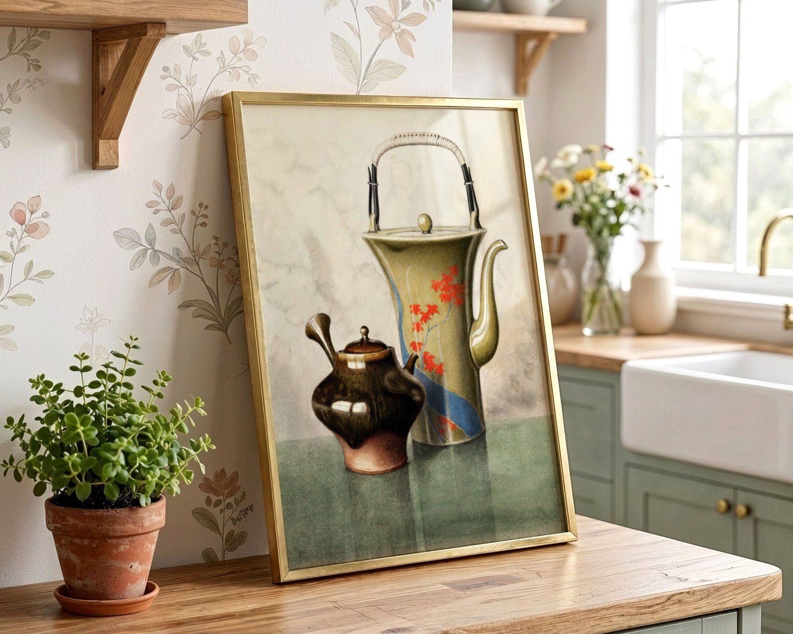 Kitchen Countertop glass reflection Frame Mockup — image 7