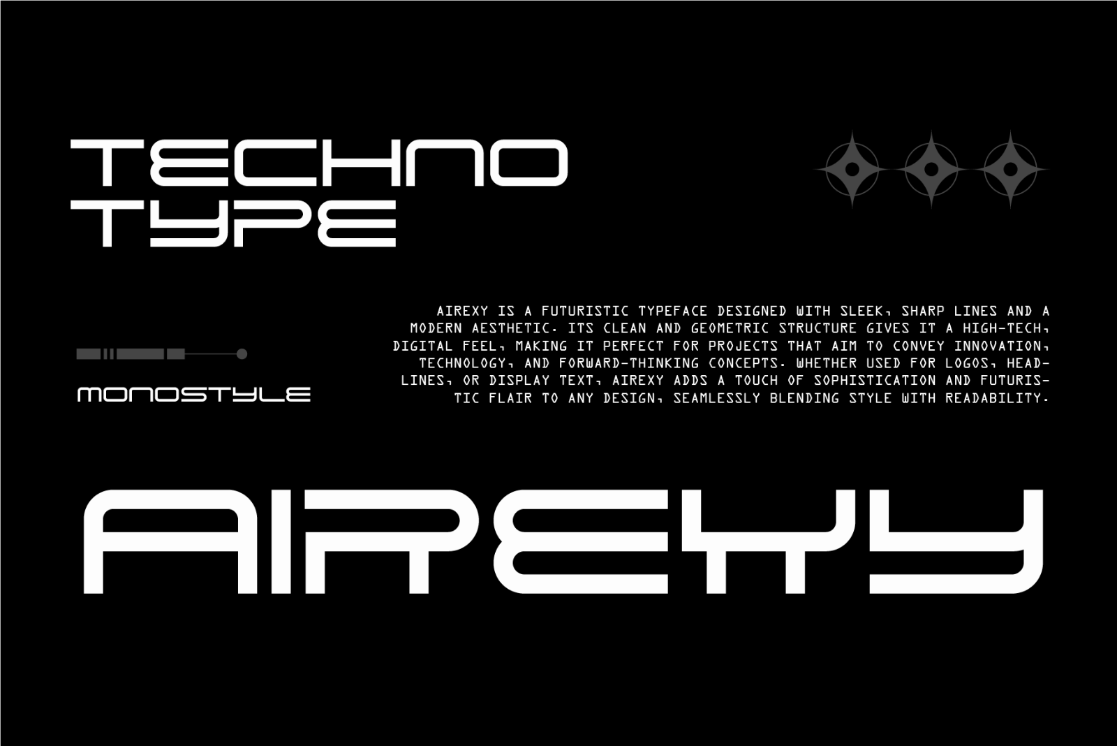 Airexy - Futuristic Display Font — image 7